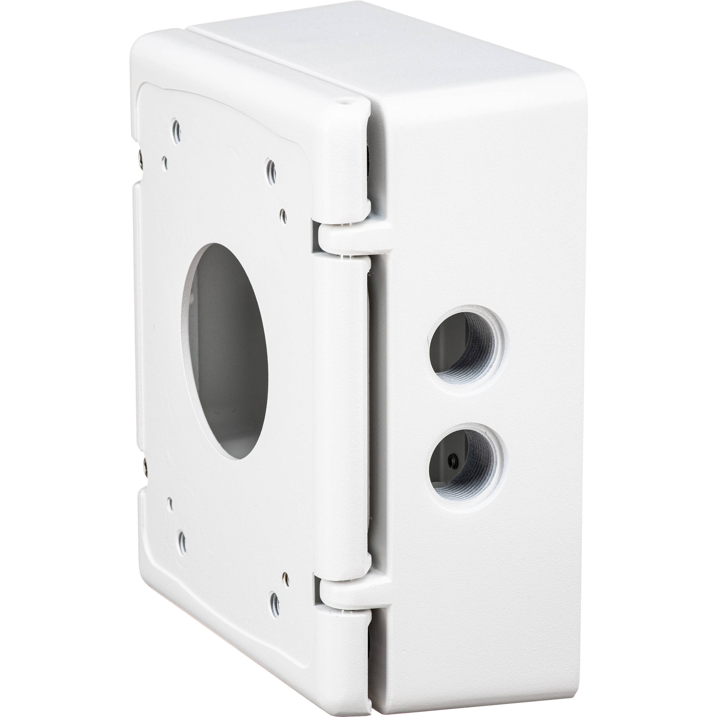 Hanwha Vision SBP-300NBW installation back box for compatible camera mounts — view 3