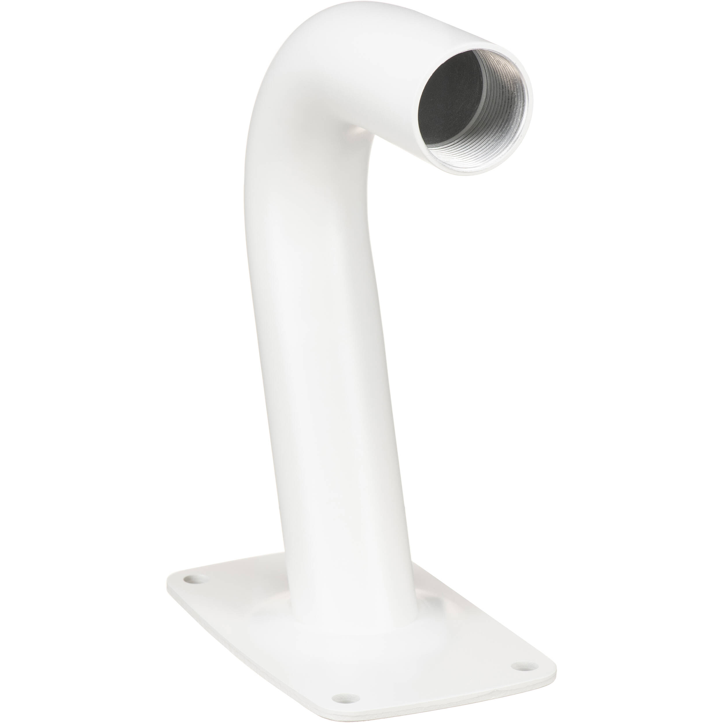 White Hanwha Vision gooseneck mount for SBP-300WMS installations — view 3
