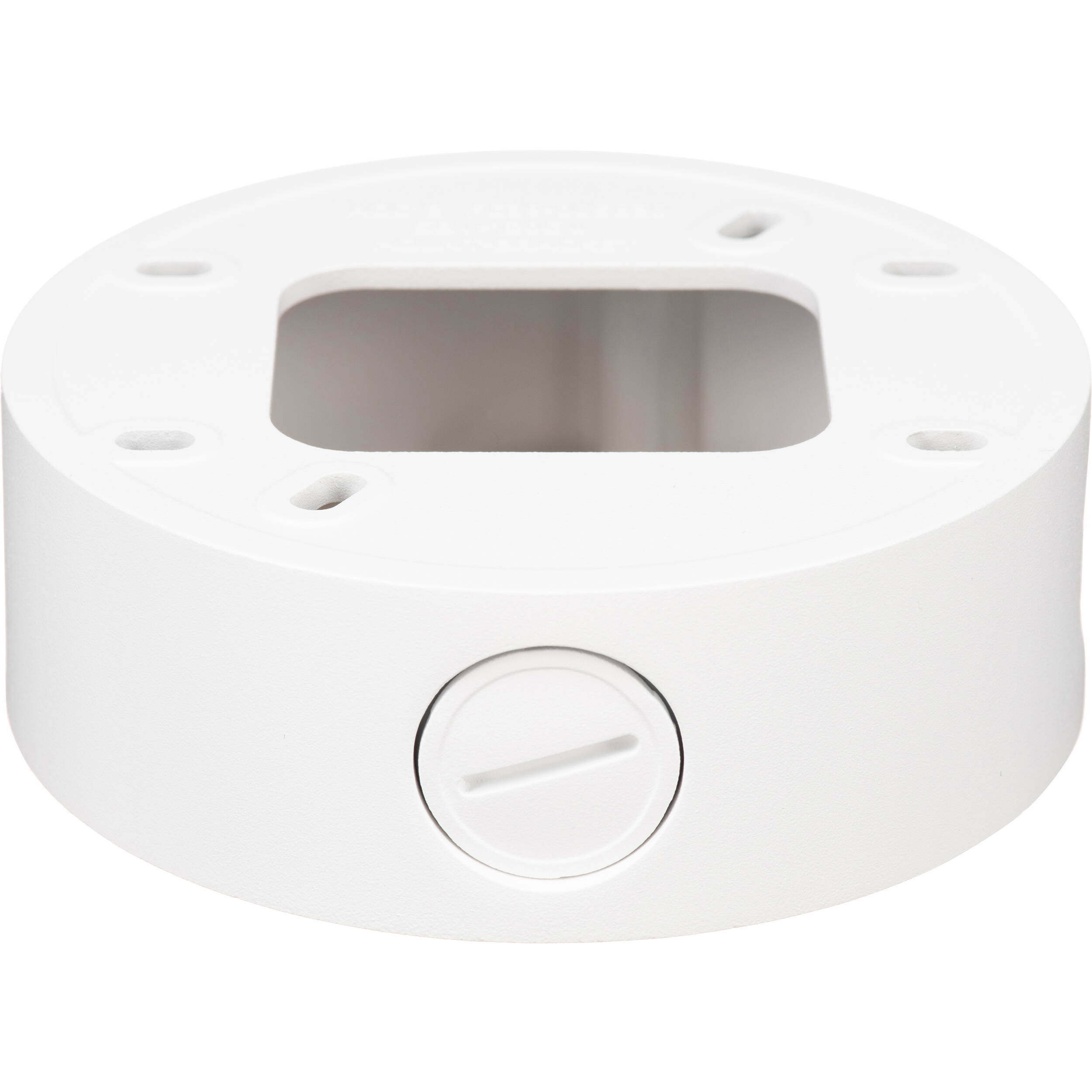 Hanwha Vision SBV-120GW white back box with knockouts for compatible QNV dome cameras — view 2