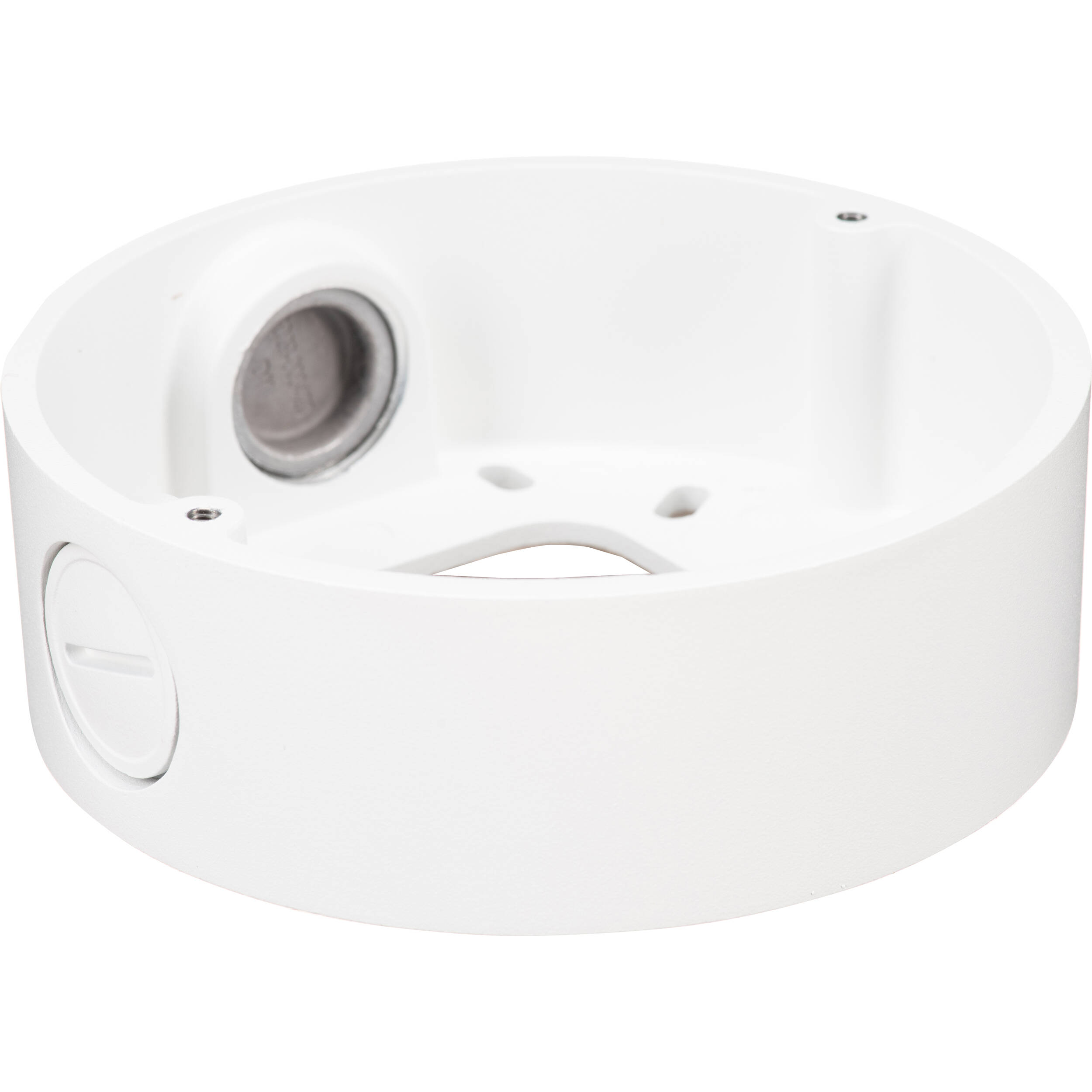 Hanwha Vision SBV-120GW white back box with knockouts for compatible QNV dome cameras — view 3