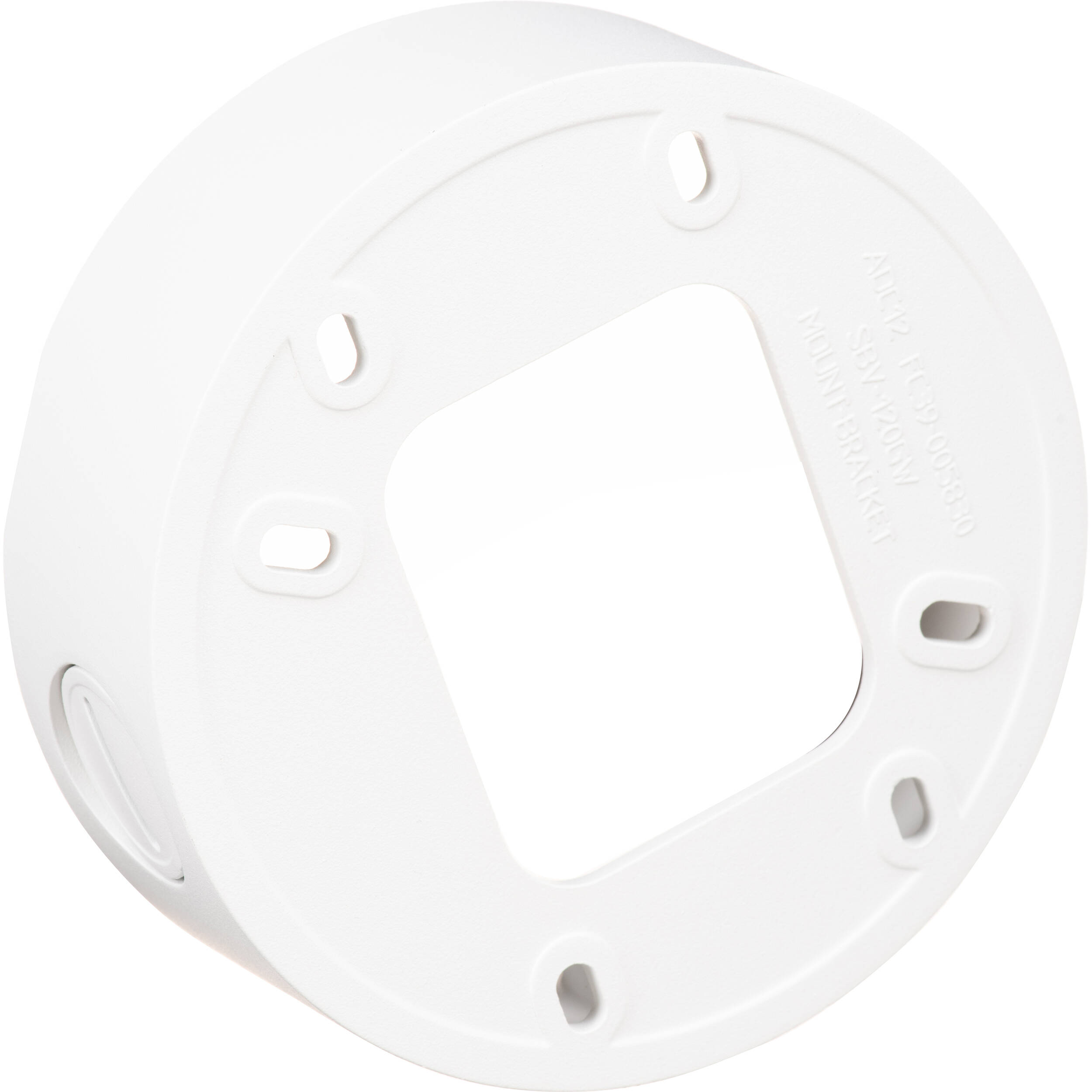 Hanwha Vision SBV-120GW white back box with knockouts for compatible QNV dome cameras — view 4