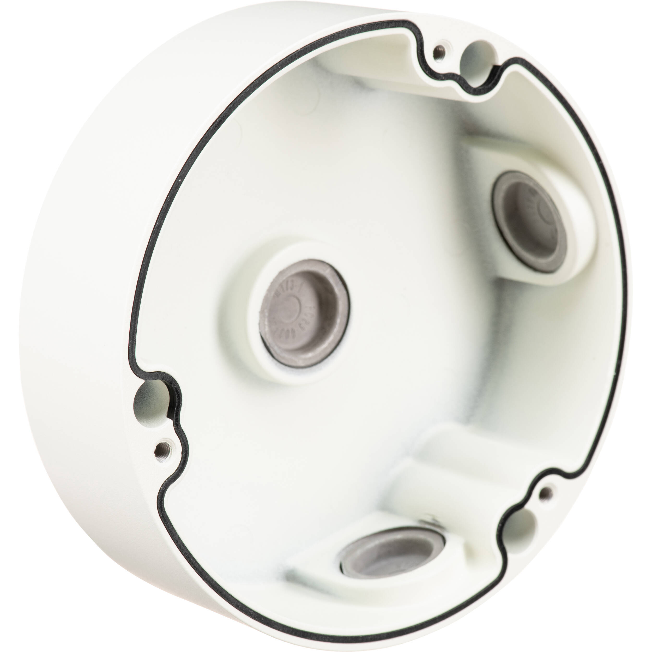 Hanwha Vision SBV-136B waterproof mounting box with knockouts for compatible network cameras — view 4