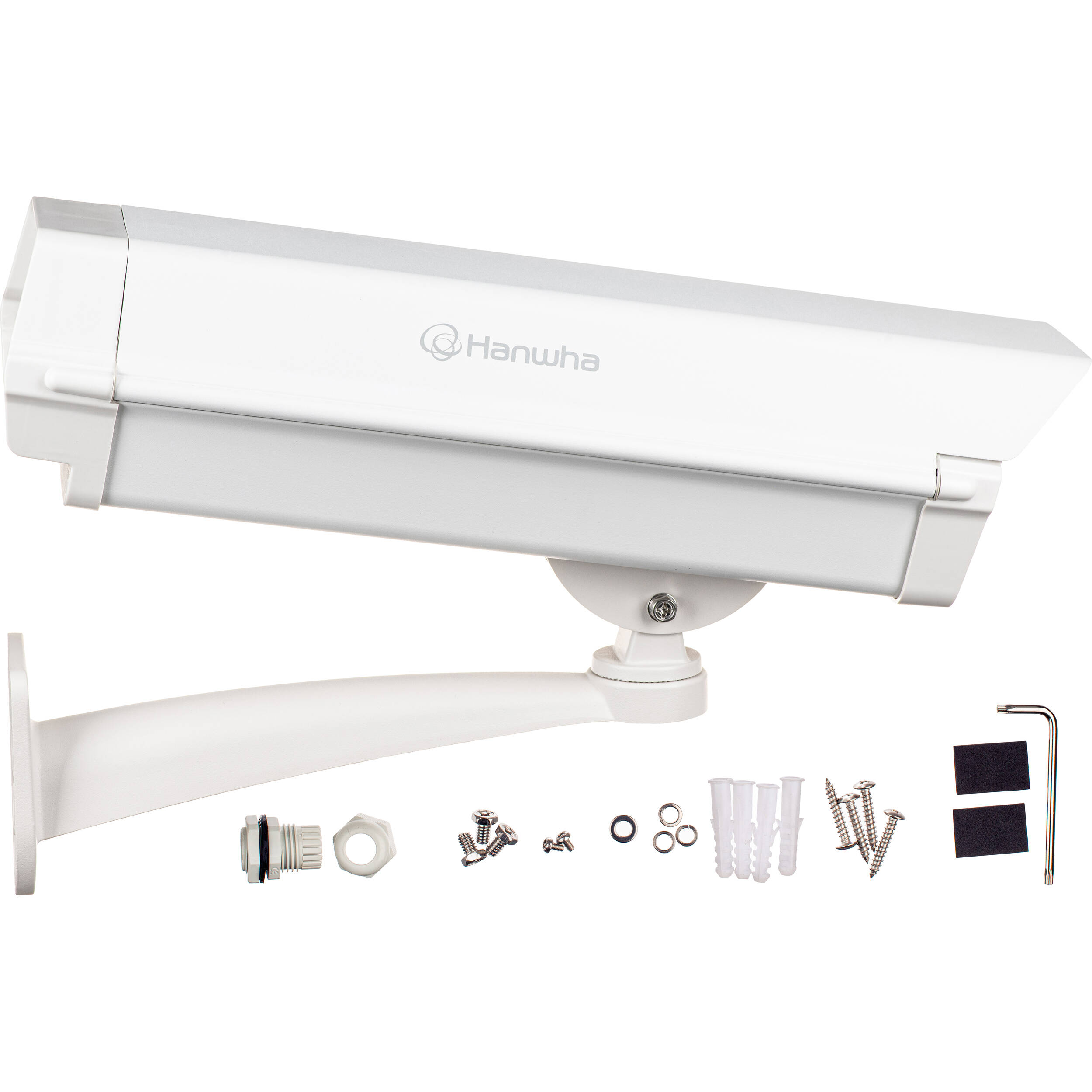 Hanwha Vision SHB-4200 indoor/outdoor camera enclosure with IP66 protection and mounting bracket — view 10