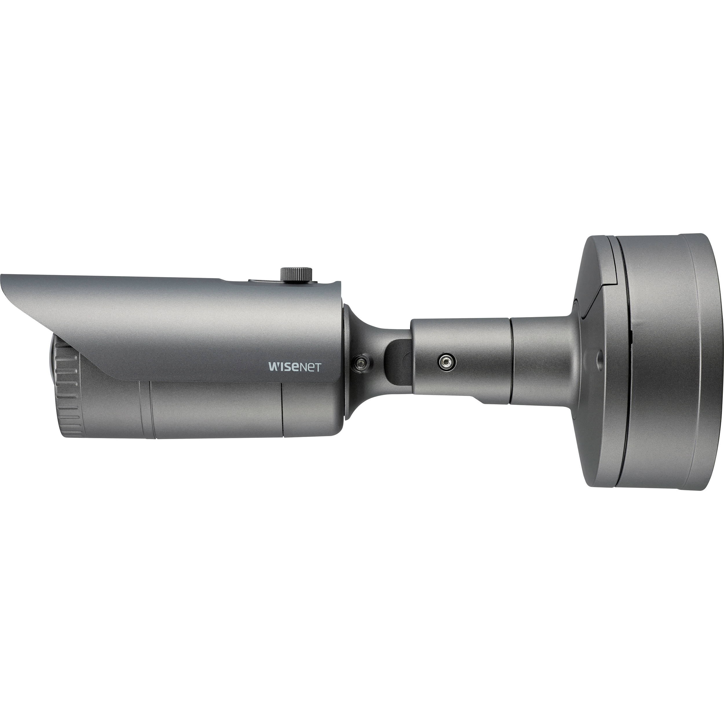 12VDC/PoE, IP67, IK10, Nema 4X dual SD card, hallway view, HLC, defog detection, DIS, backbox included, and business analytics, high powered IR LEDs range of 65', true D/N, easy installation, advanced video analytics and sound classification H.265/H.264/MJPEG with WiseStream II technology, 150dB WDR, USB port for 2MP, Full HD(1080p) @60fps, 2.4mm fixed focal lens (139 ), triple codec Wisenet X powered by Wisenet 5 network IR outdoor vandal bullet camera, — view 3