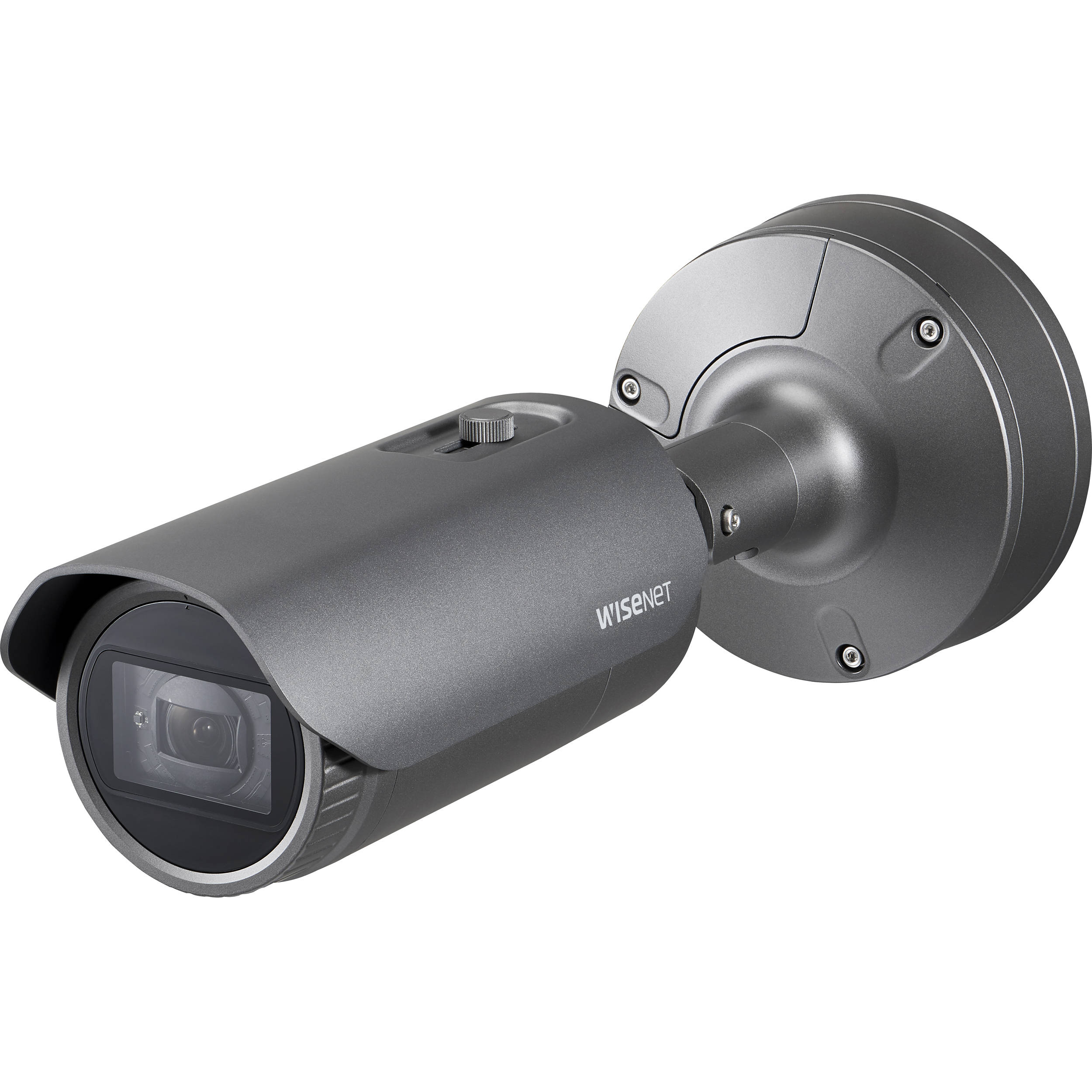 +131 F) included, 12VDC/24VAC/PoE, IP67, IK10, Nema 4X, -40 C ~ +55 C (-40 F ~ true D/N, dual SD card, hallway view, HLC, defog detection, DIS, backbox analytics and sound classification, high powered IR LEDs range of 164', technology, 150dB WDR, USB port for easy installation, advanced video (119.5 ~27.9 ), triple codec H.265/H.264/MJPEG with WiseStream II 2MP, Full HD(1080p) @60fps, motorized vari-focal lens 4.3x (2.8~12mm) Wisenet X powered by Wisenet 5 network IR outdoor vandal bullet camera, — view 2