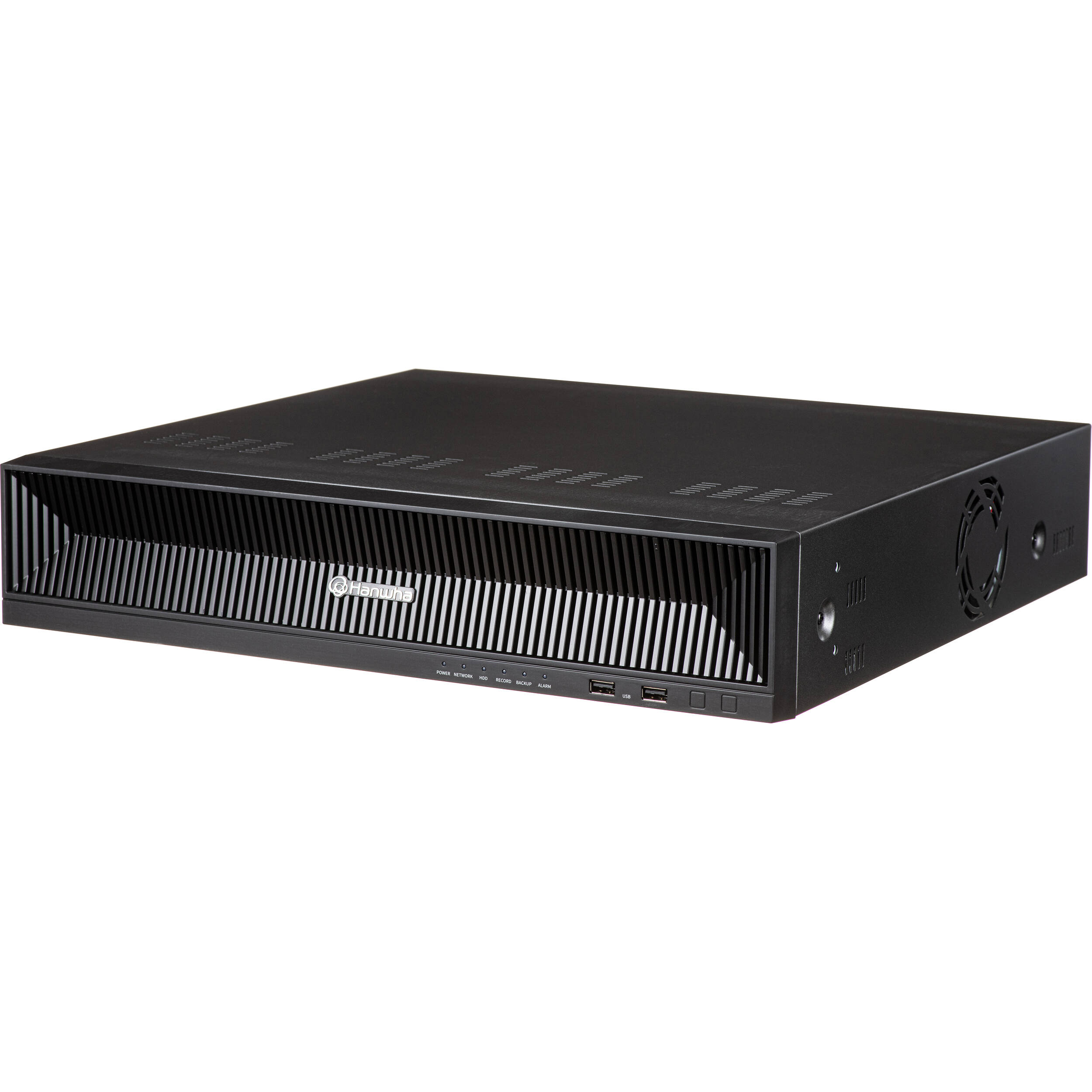 8K NVR (Intel based), No HDD, 16 channels with 16 PoE/PoE+ ports (PoE Budget 200W), H265,H264, MJPEG, 4 fixed internal SATA HDDs (6TB max per HDD), ARB (Automatic Recovery Backup), 140 Mbps recording / up to 32 Mbps playback, Dual stream recording, WiseStream technology, HDMI/VGA dual display, max. resolution of 32MP recording/display and fisheye dewarping on web and CMS, web UI 2.0 (no plugins required), AI search (Wisenet AI cameras only), QR Code — view 3