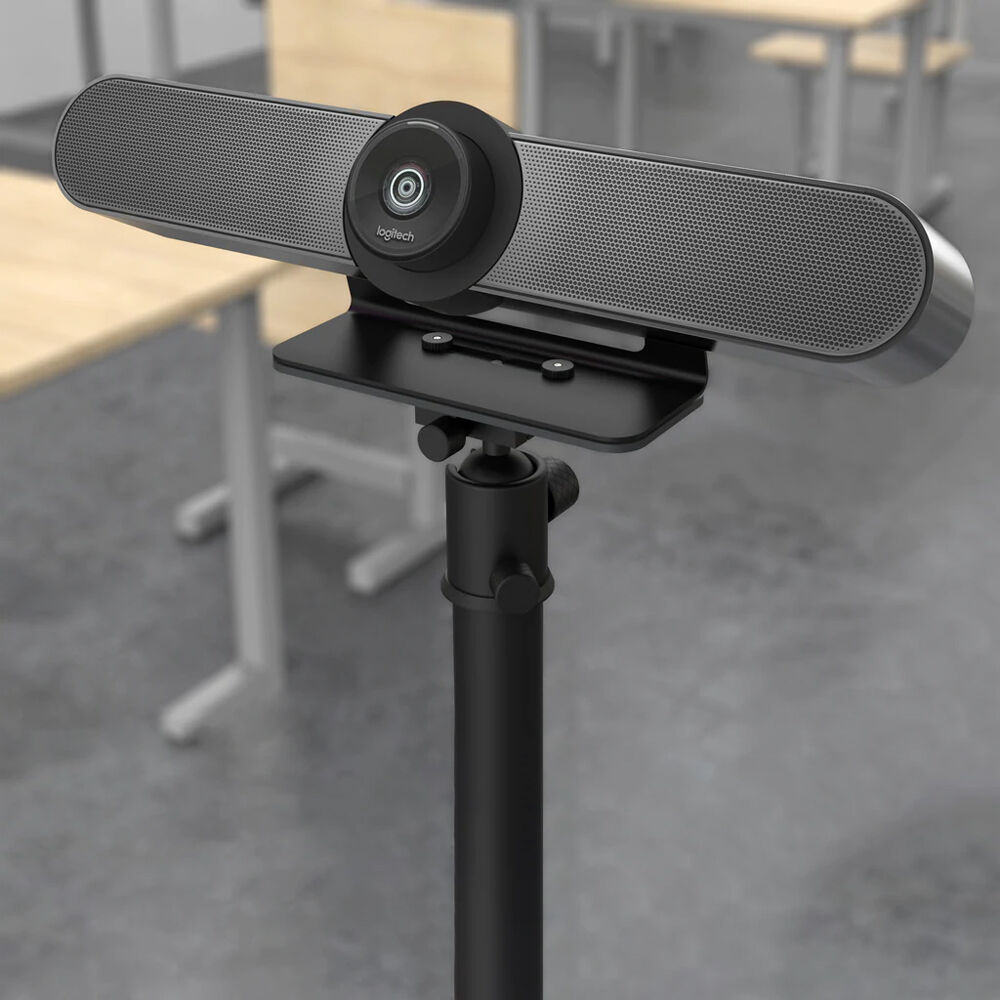 Heckler H615-BG tripod mount for Logitech Meetup conference room camera placement — view 2