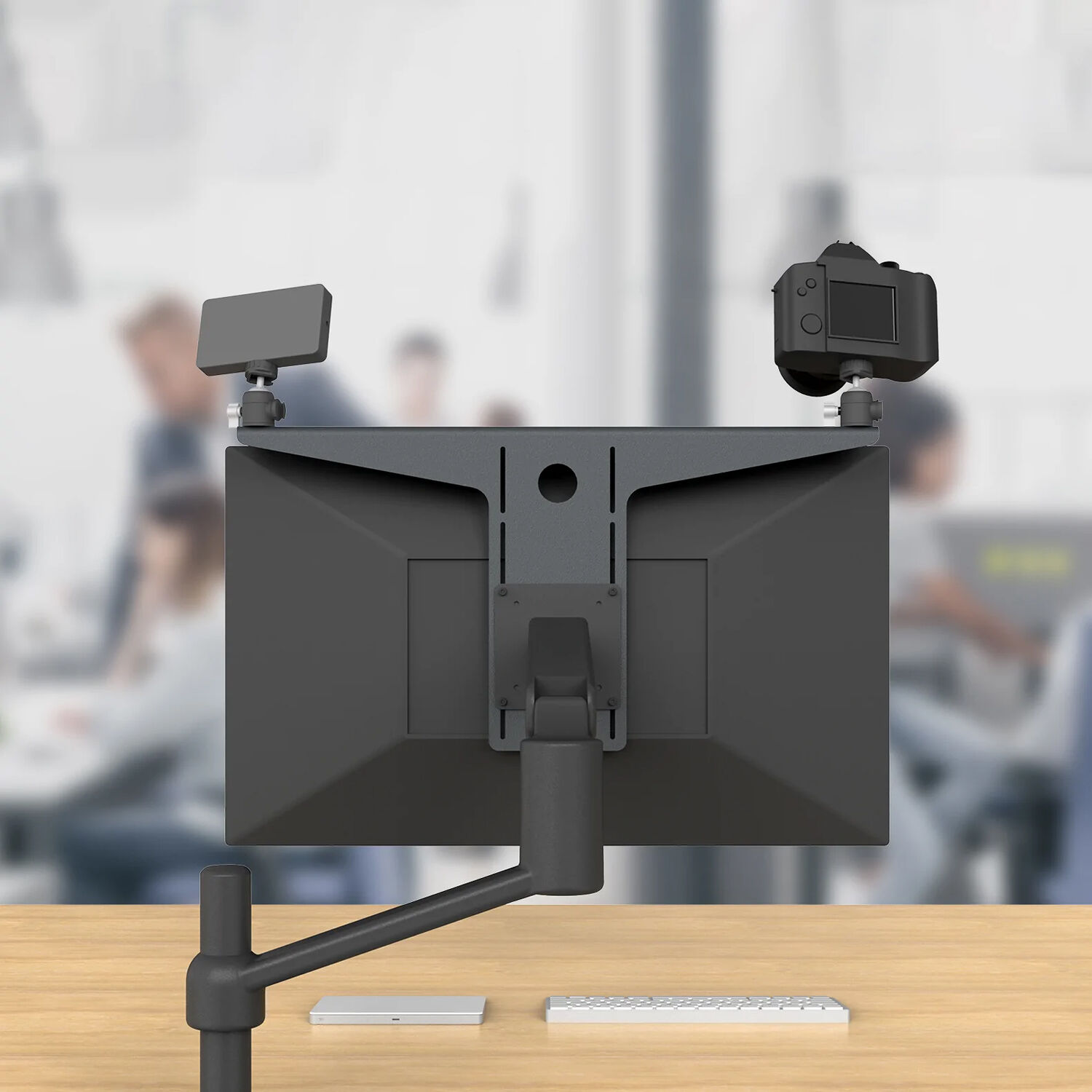 Heckler Design H624-BK camera shelf for monitor arms in black finish — view 2