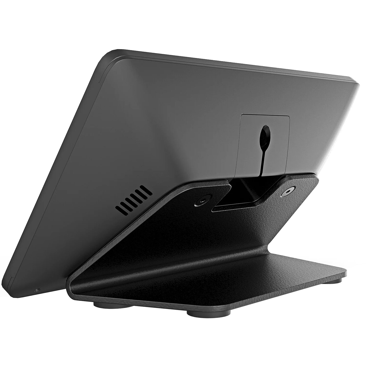 Black desktop stand for Neat Pad in a professional workspace — view 3