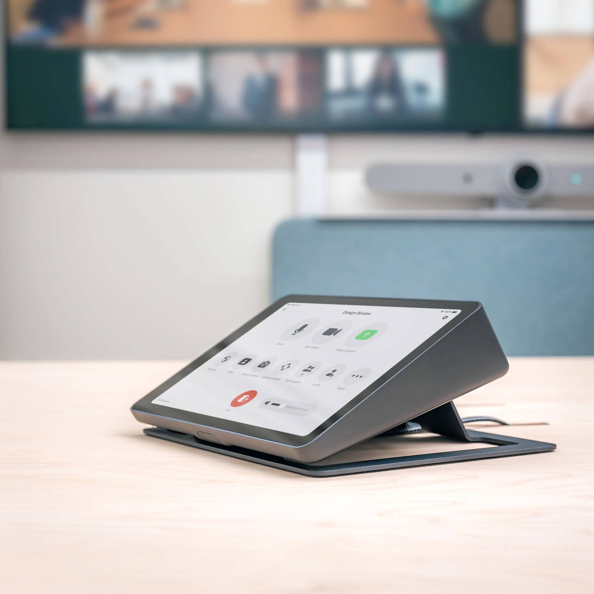 Heckler Stand for Logitech Tap in black and gray tabletop mount — view 2