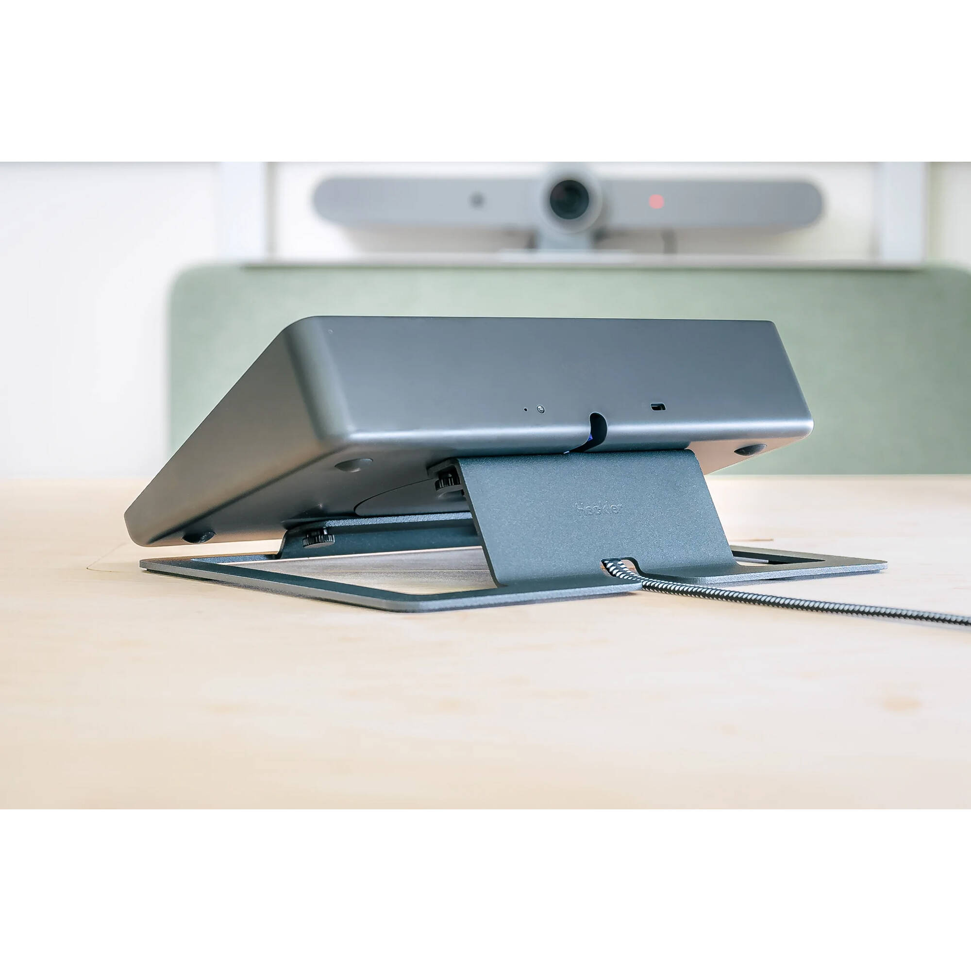 Heckler Stand for Logitech Tap in black and gray tabletop mount — view 4