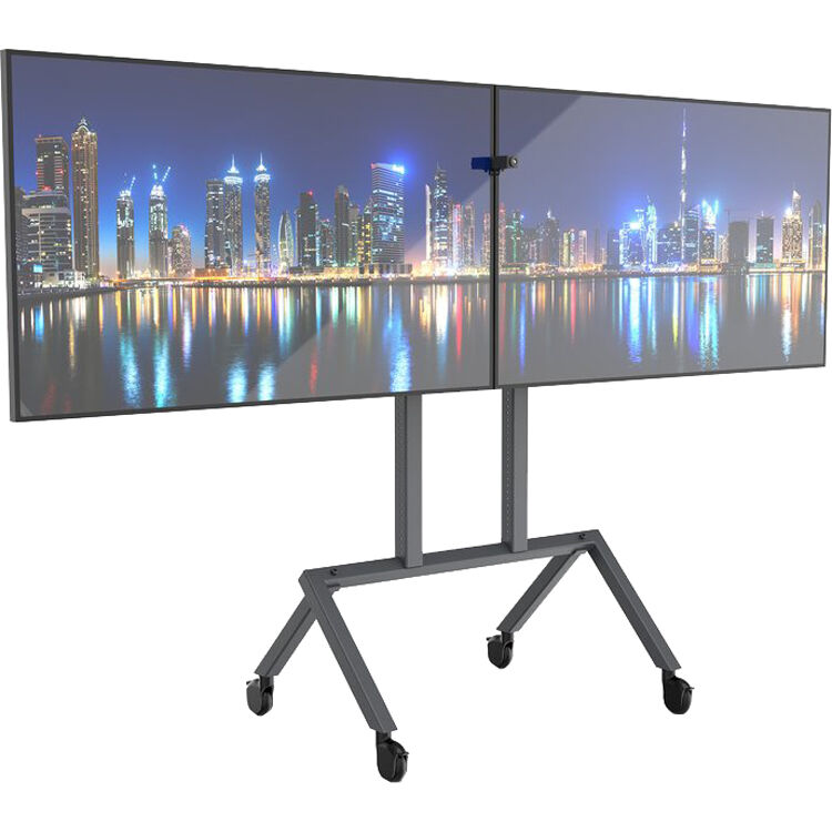 Heckler H701-BG dual display kit for AV cart in black grey — view 4