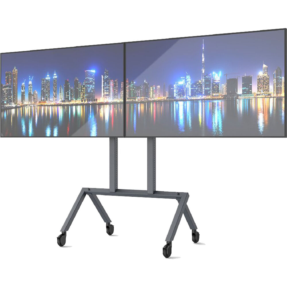 Heckler H701-BG dual display kit for AV cart in black grey — view 5