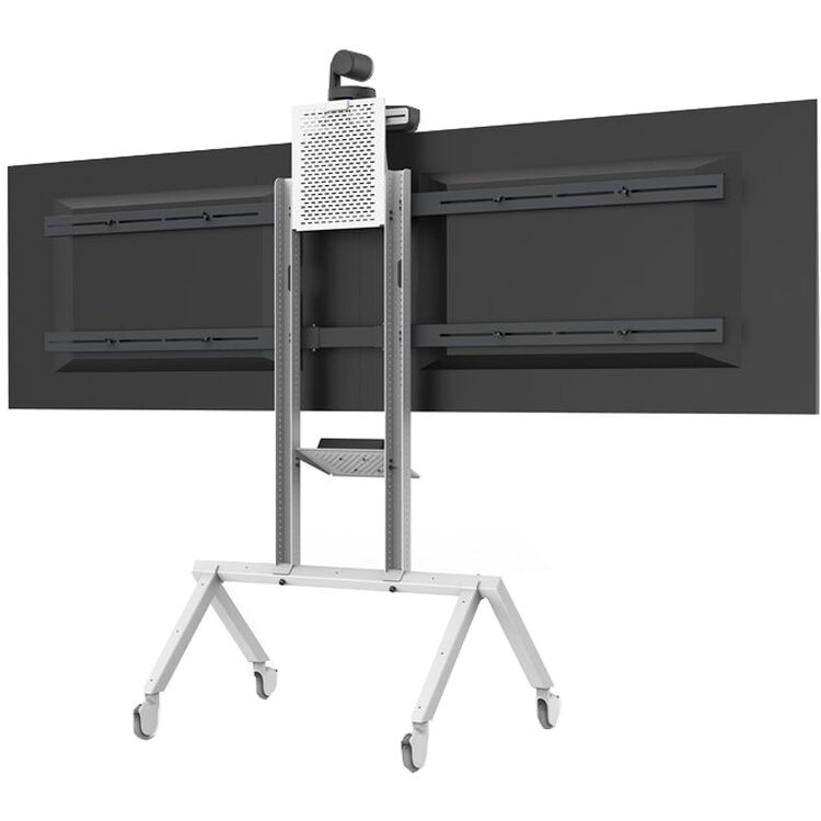 Heckler H701-BG dual display kit for AV cart in black grey — view 7