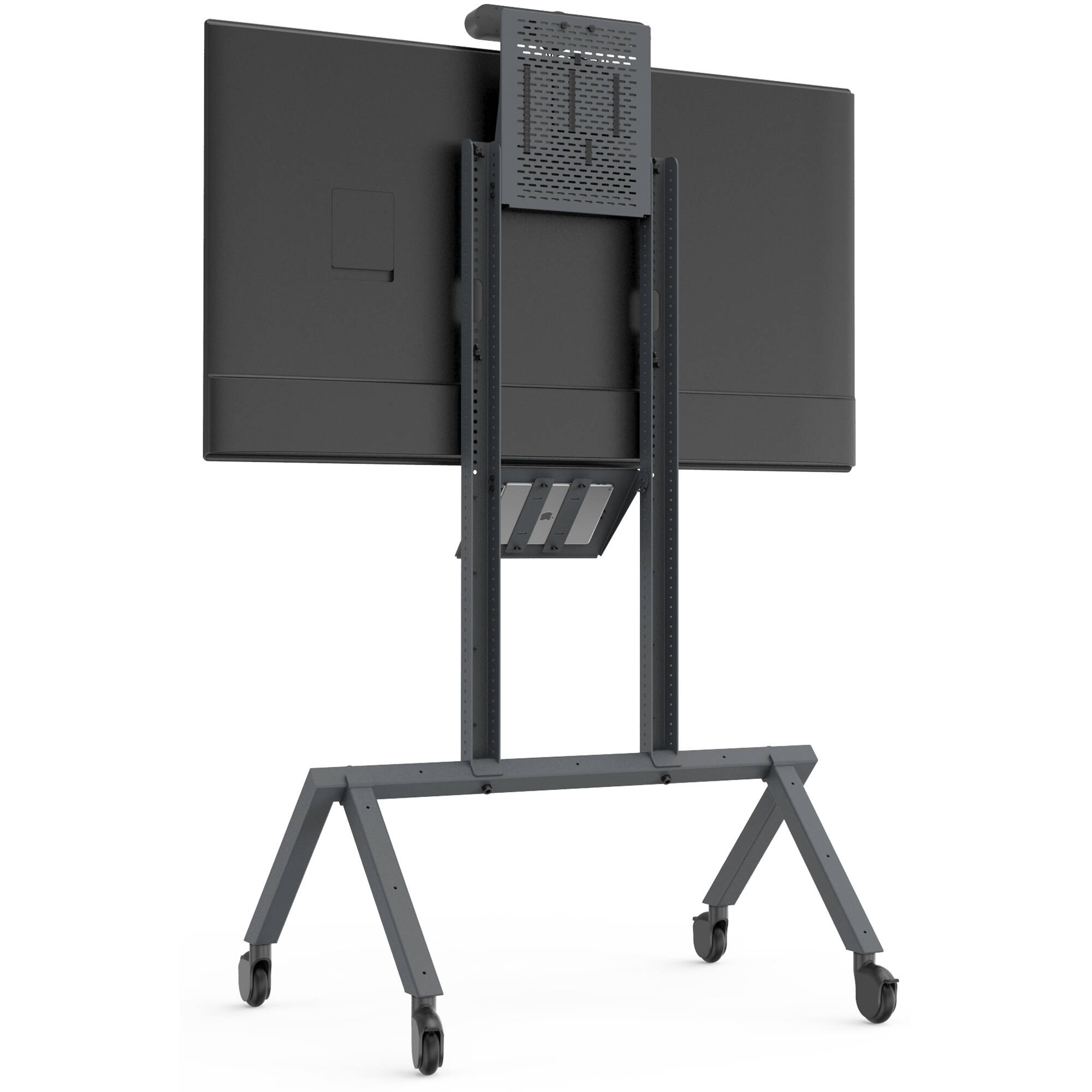 Heckler Design H702-BG black grey device panel for AV cart mounting conferencing cameras and video bars — view 11