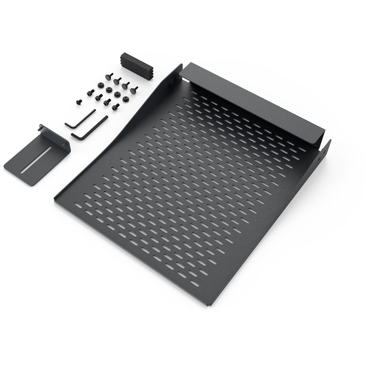Heckler Design H702-BG black grey device panel for AV cart mounting conferencing cameras and video bars — view 13