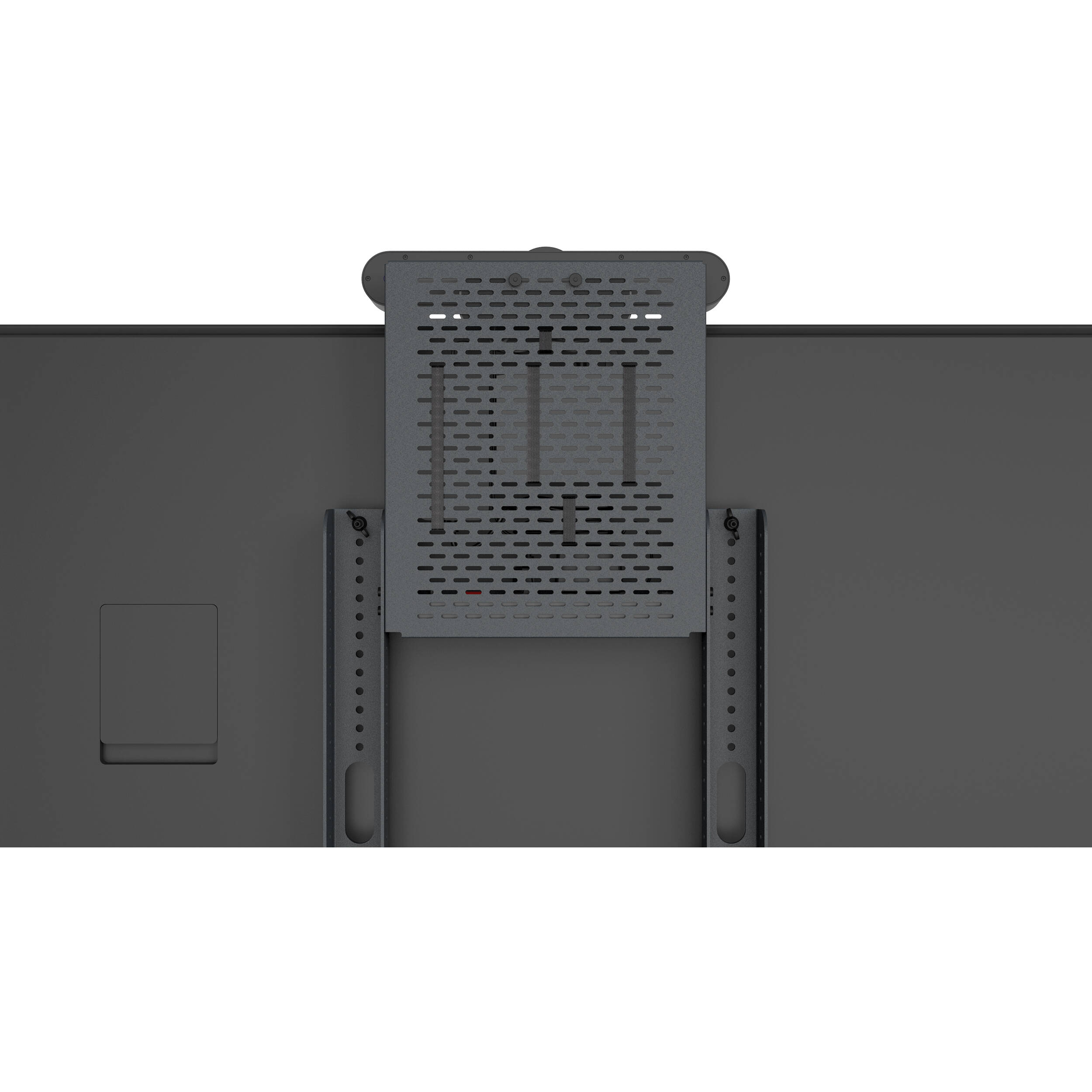 Heckler Design H702-BG black grey device panel for AV cart mounting conferencing cameras and video bars — view 4