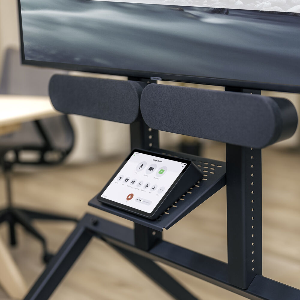 Heckler Design soundbar mount for Heckler AV cart in a professional AV setup — view 18
