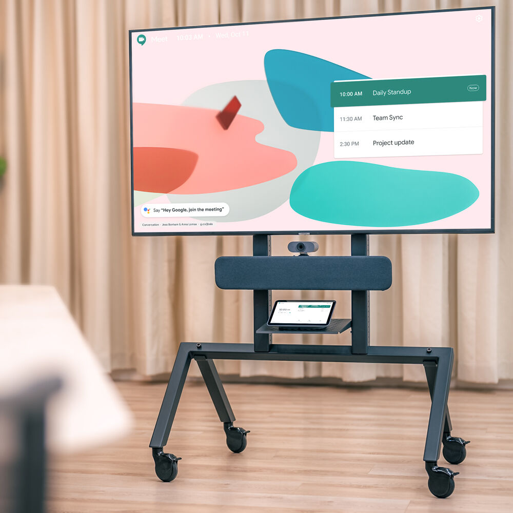 Heckler Design soundbar mount for Heckler AV cart in a professional AV setup — view 19