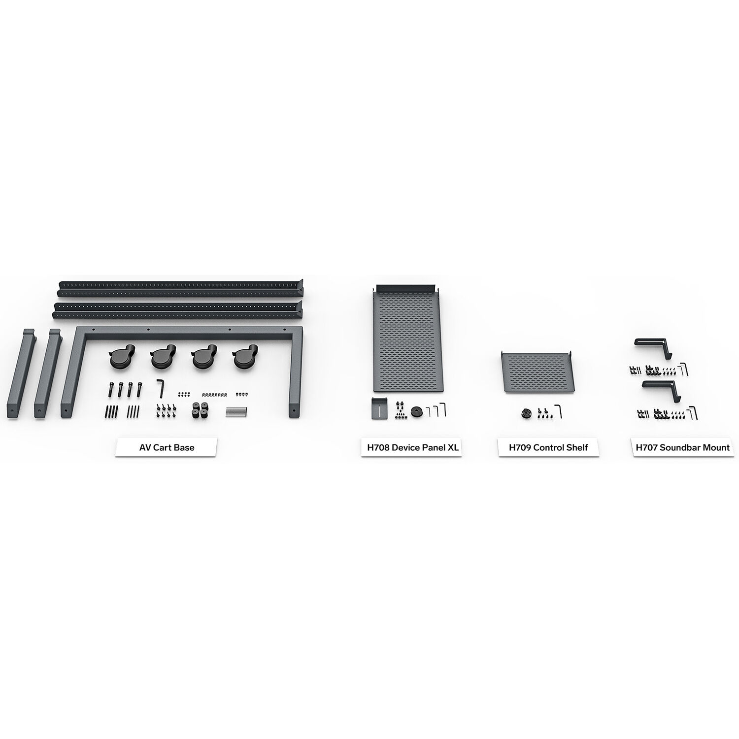 AV Cart for Logitech Rally Plus - Black Grey — view 15