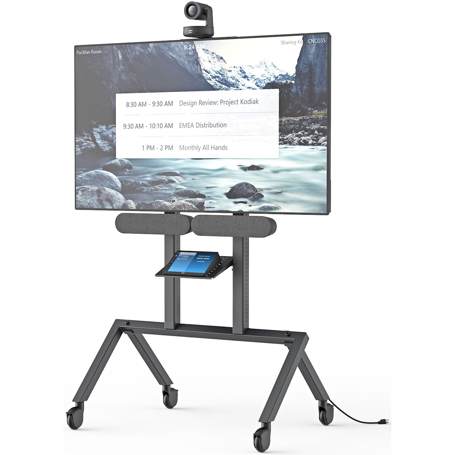 AV Cart for Logitech Rally Plus - Black Grey — view 3