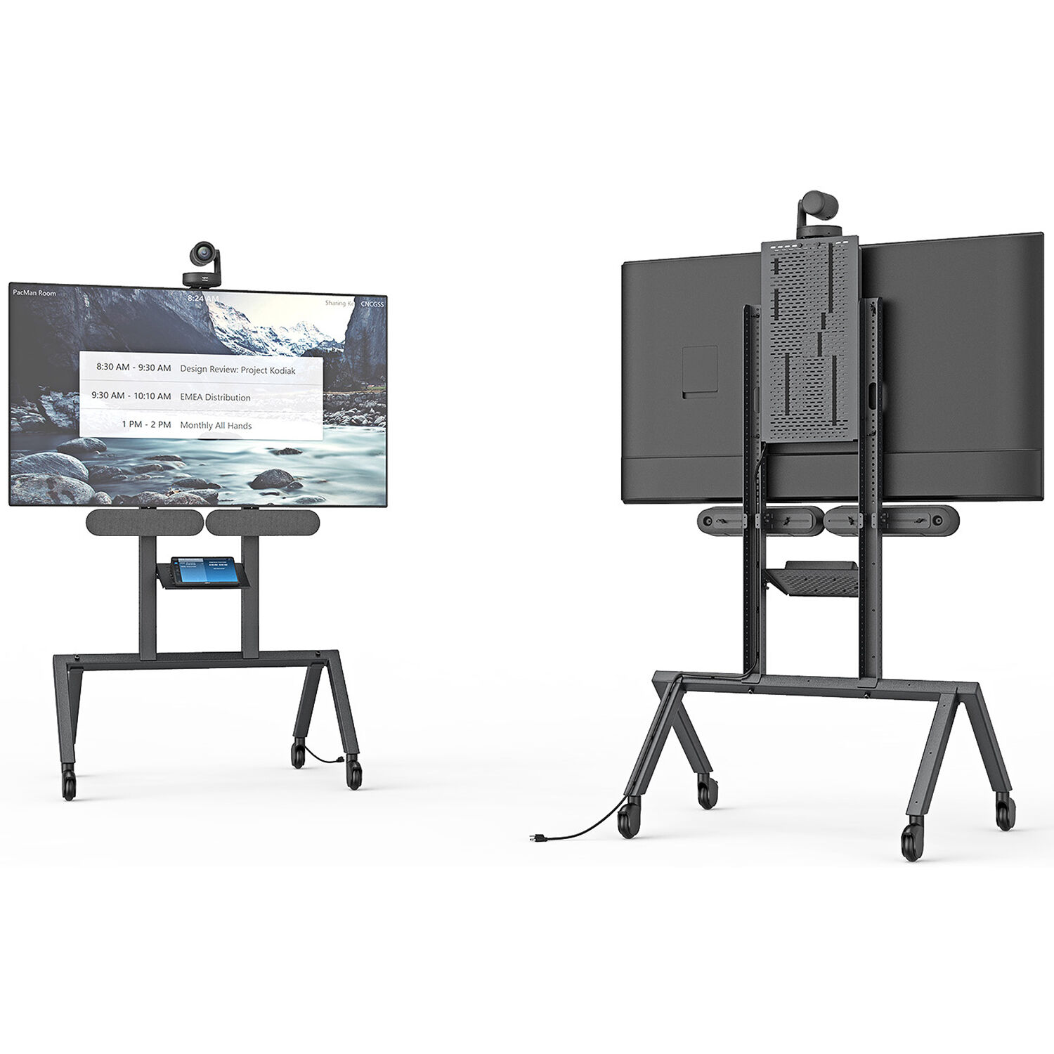 AV Cart for Logitech Rally Plus - Black Grey — view 9