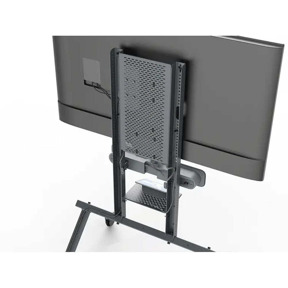 Heckler Design H720-BG AV cart for Google Meet Series One Room Kit in a collaboration room — view 2