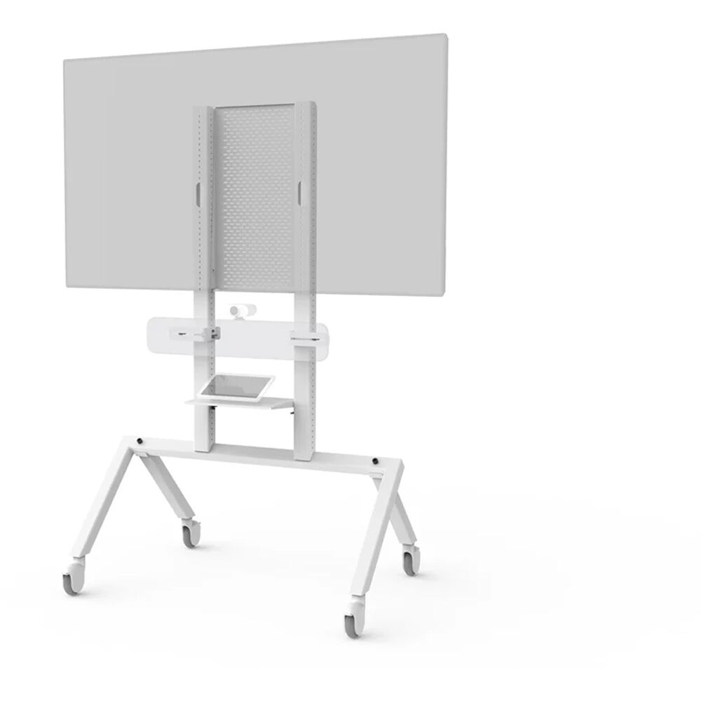 Heckler Design H720-BG AV cart for Google Meet Series One Room Kit in a collaboration room — view 3