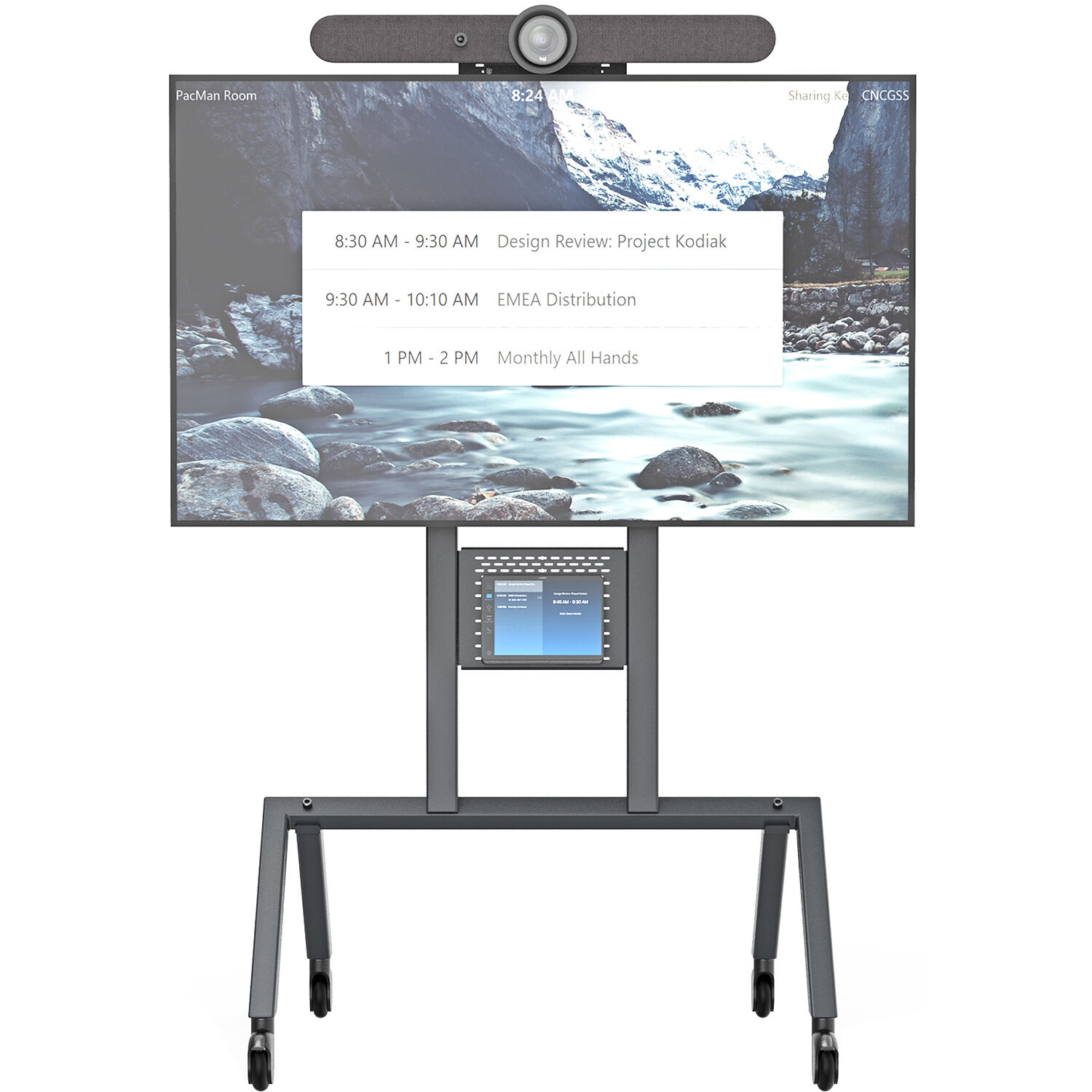 AV Cart for Logitech Rally Bar - Black Grey — view 2