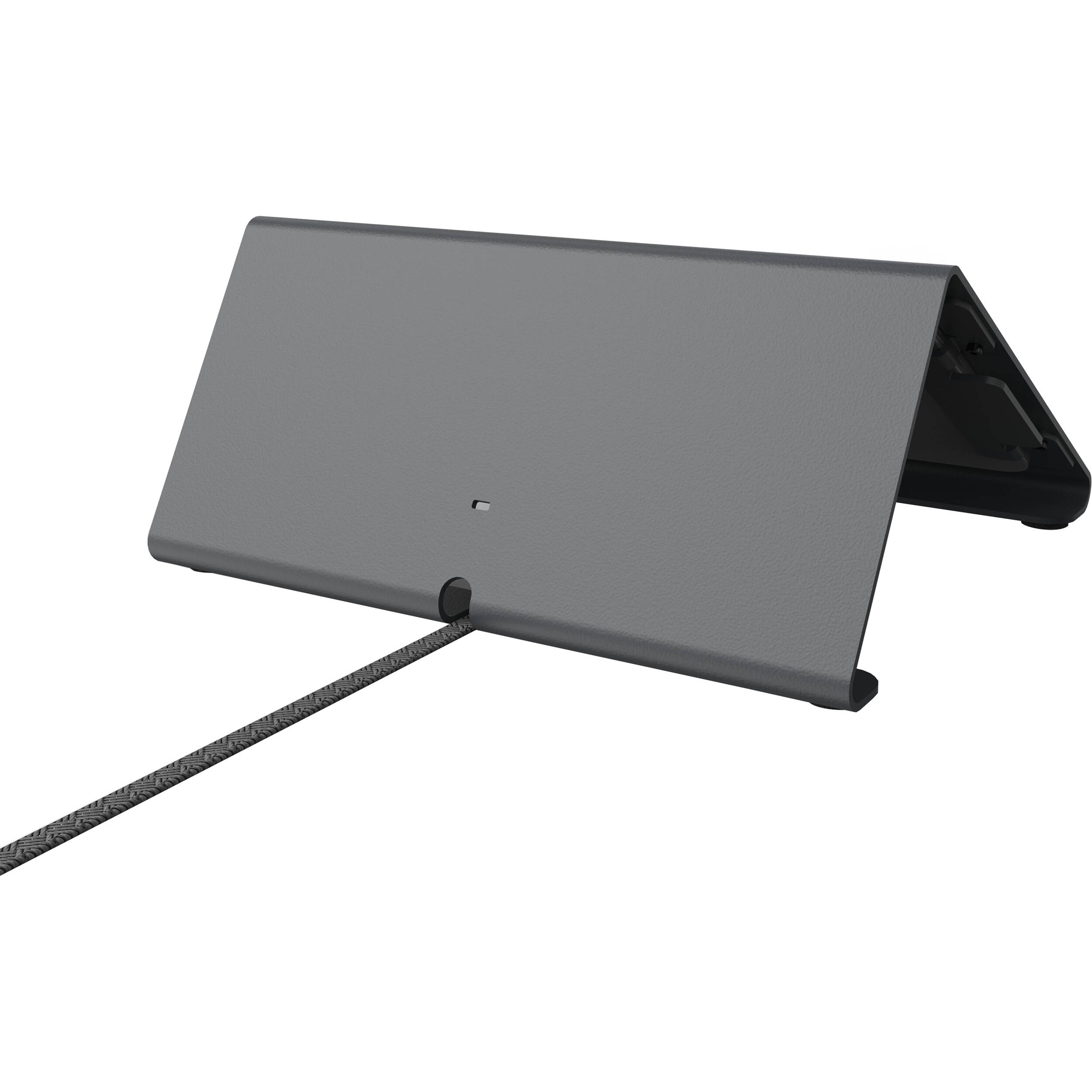Heckler Design meeting room console for iPad 10th generation in black gray powder-coated steel — view 7