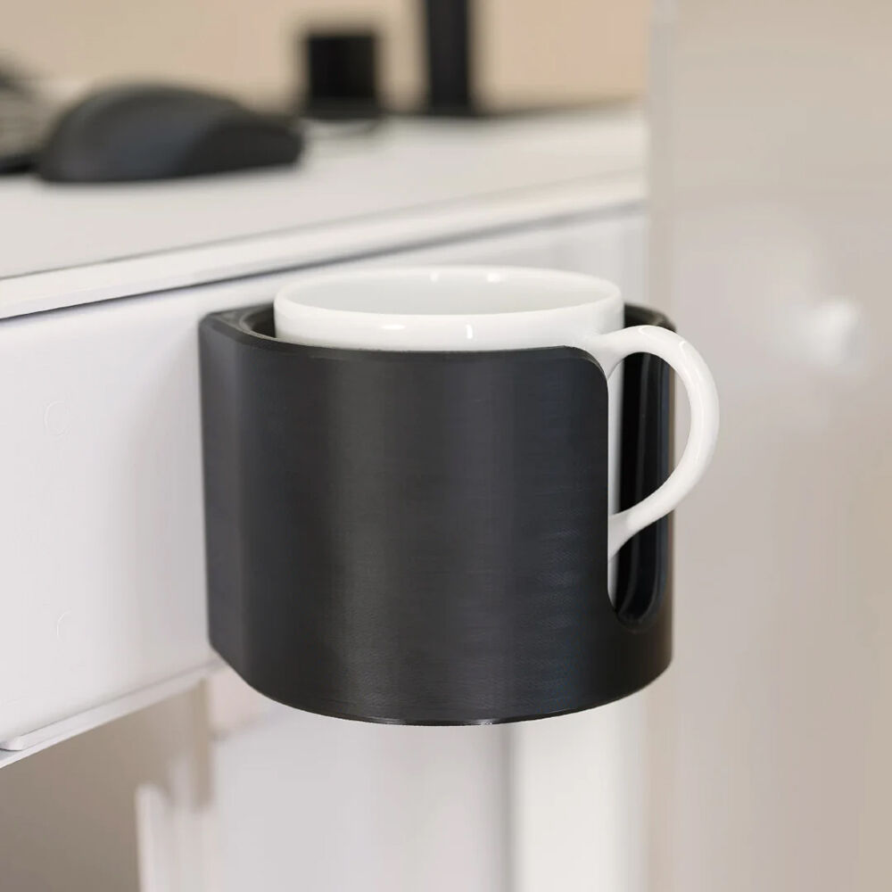 Heckler Design black cup holder desk accessory for organized workstation beverage placement — view 4