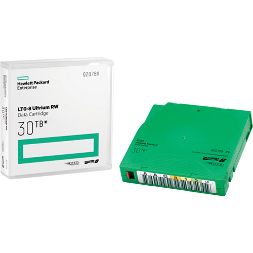 HPE LTO-8 Q2078A 30 TB rewritable data cartridge for high-capacity backup and archive storage — view 2
