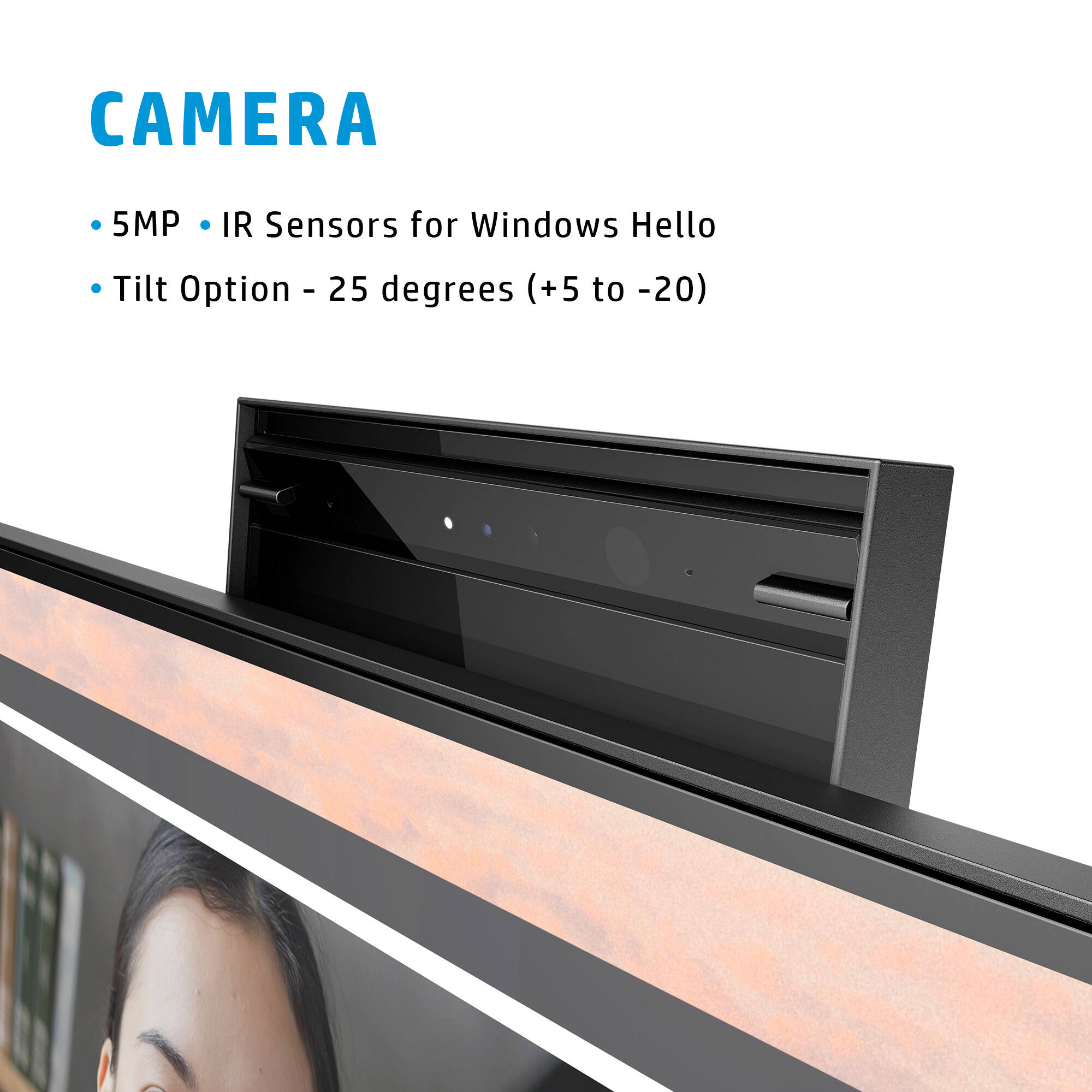 HP E24mv G4 23.8-inch Full HD IPS conferencing monitor with built-in camera and speakers — view 11