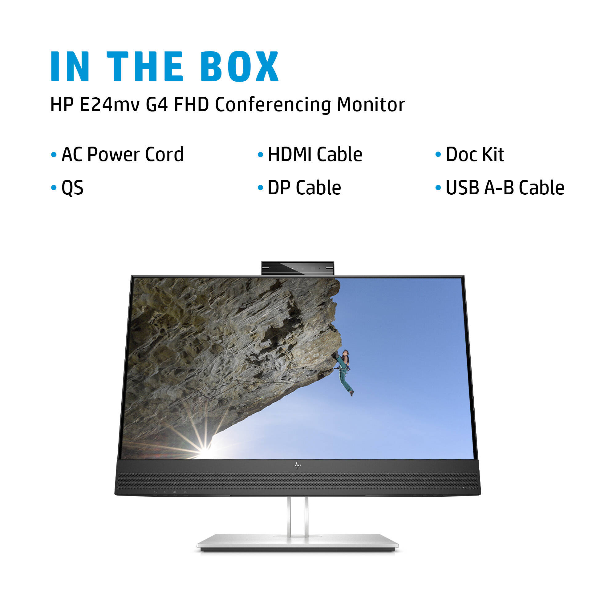 HP E24mv G4 23.8-inch Full HD IPS conferencing monitor with built-in camera and speakers — view 14