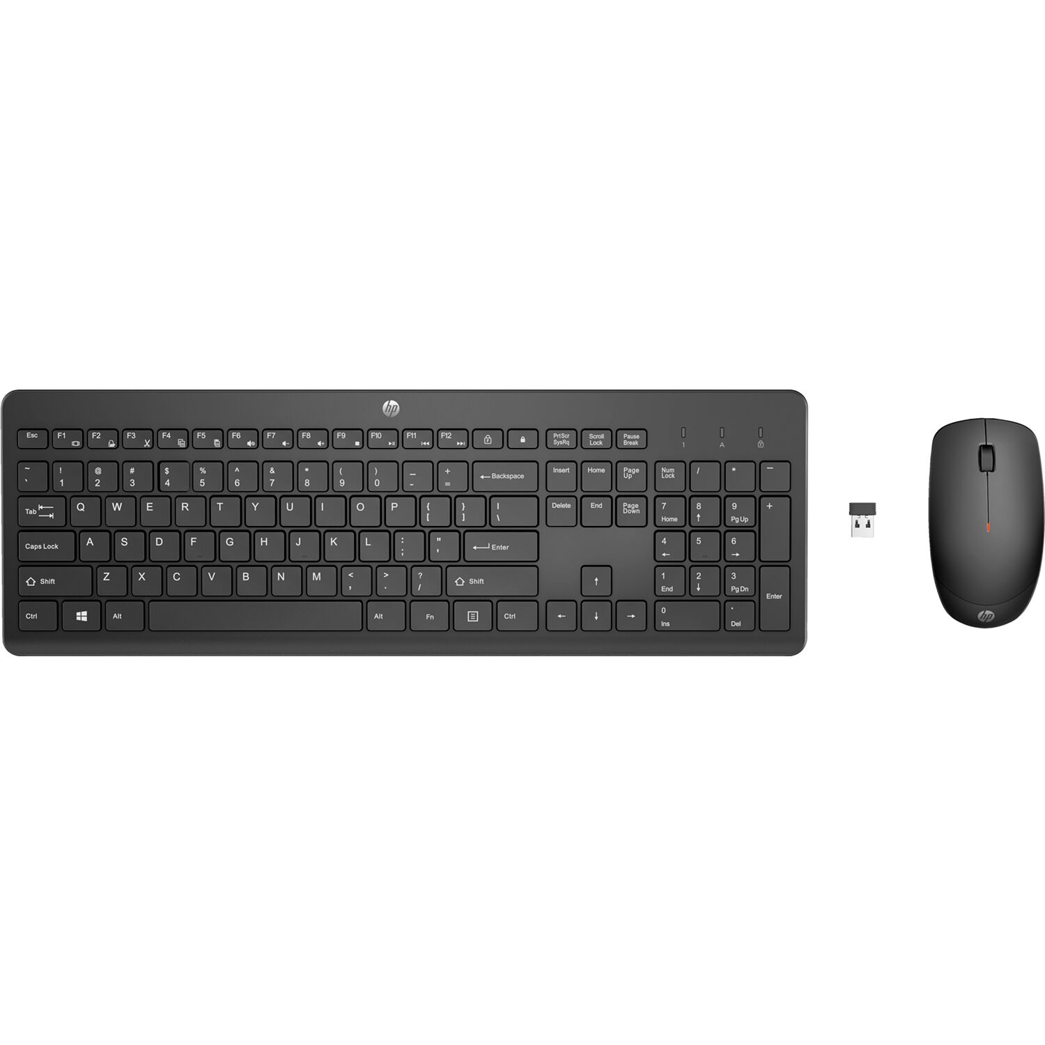 HP 230 Wireless Keyboard and Mouse Combo with USB nano receiver — view 2