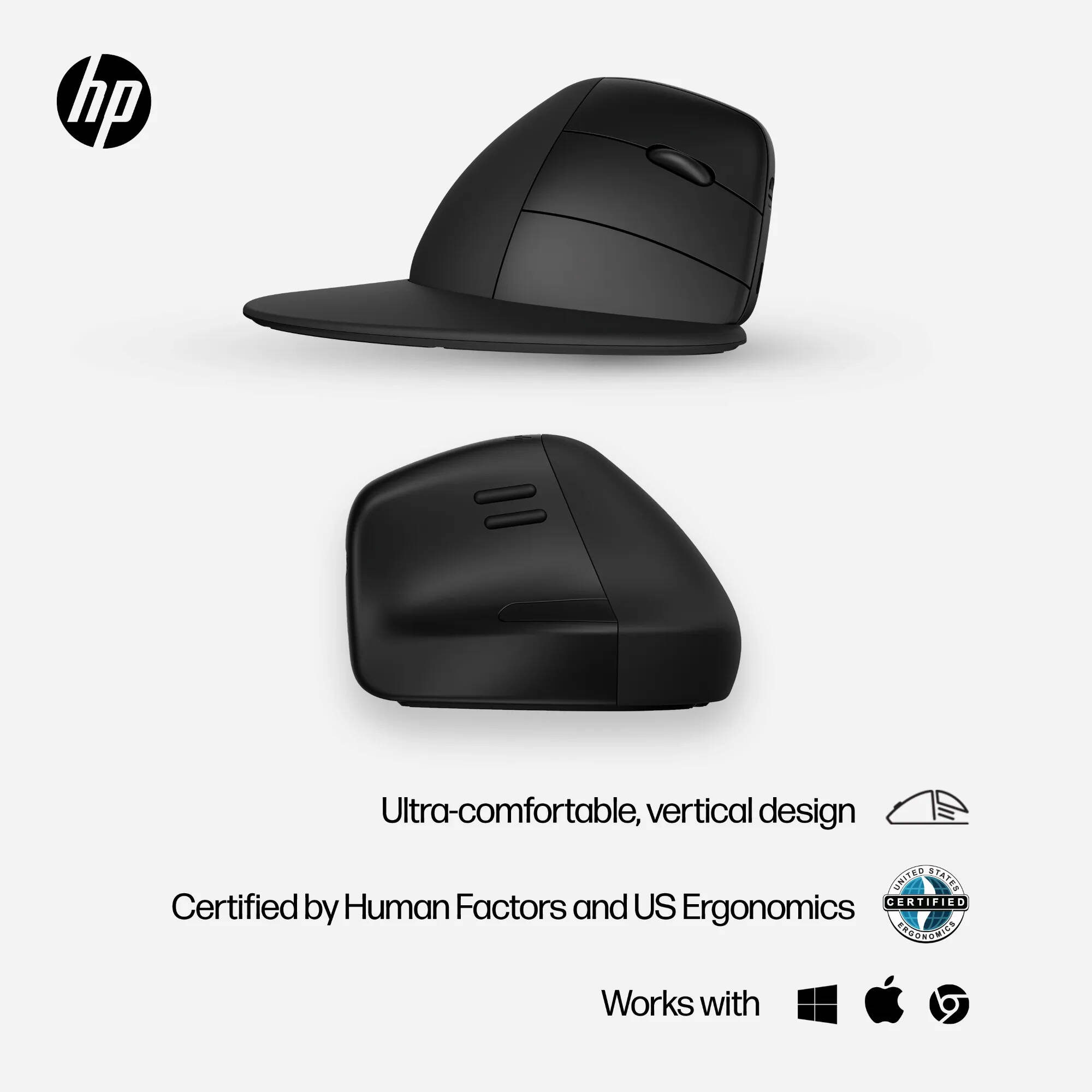 HP 925 Ergo VRTCL wireless vertical mouse for ergonomic desktop use — view 6