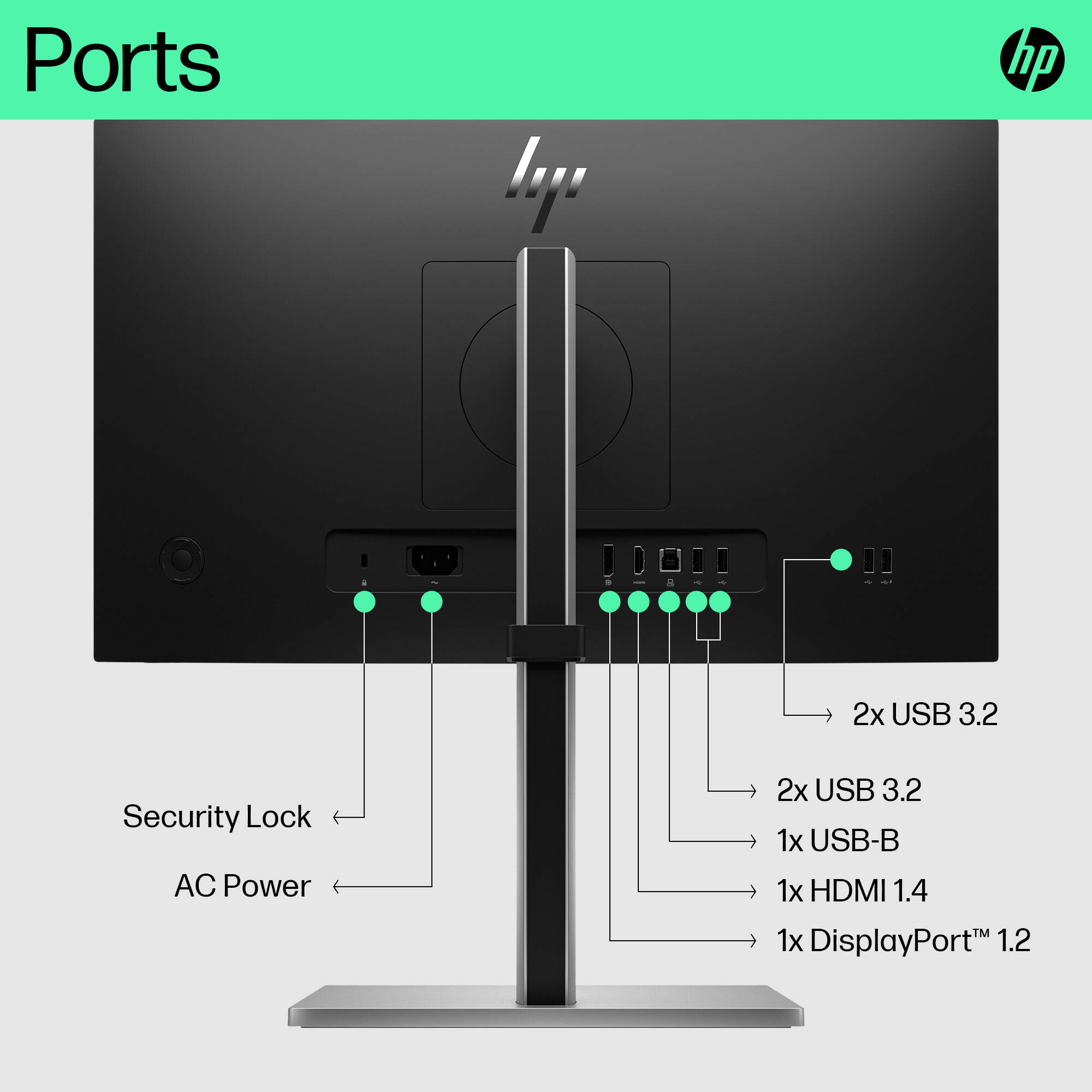 HP E22 G5 21.5-inch Full HD business monitor for office desks — view 4
