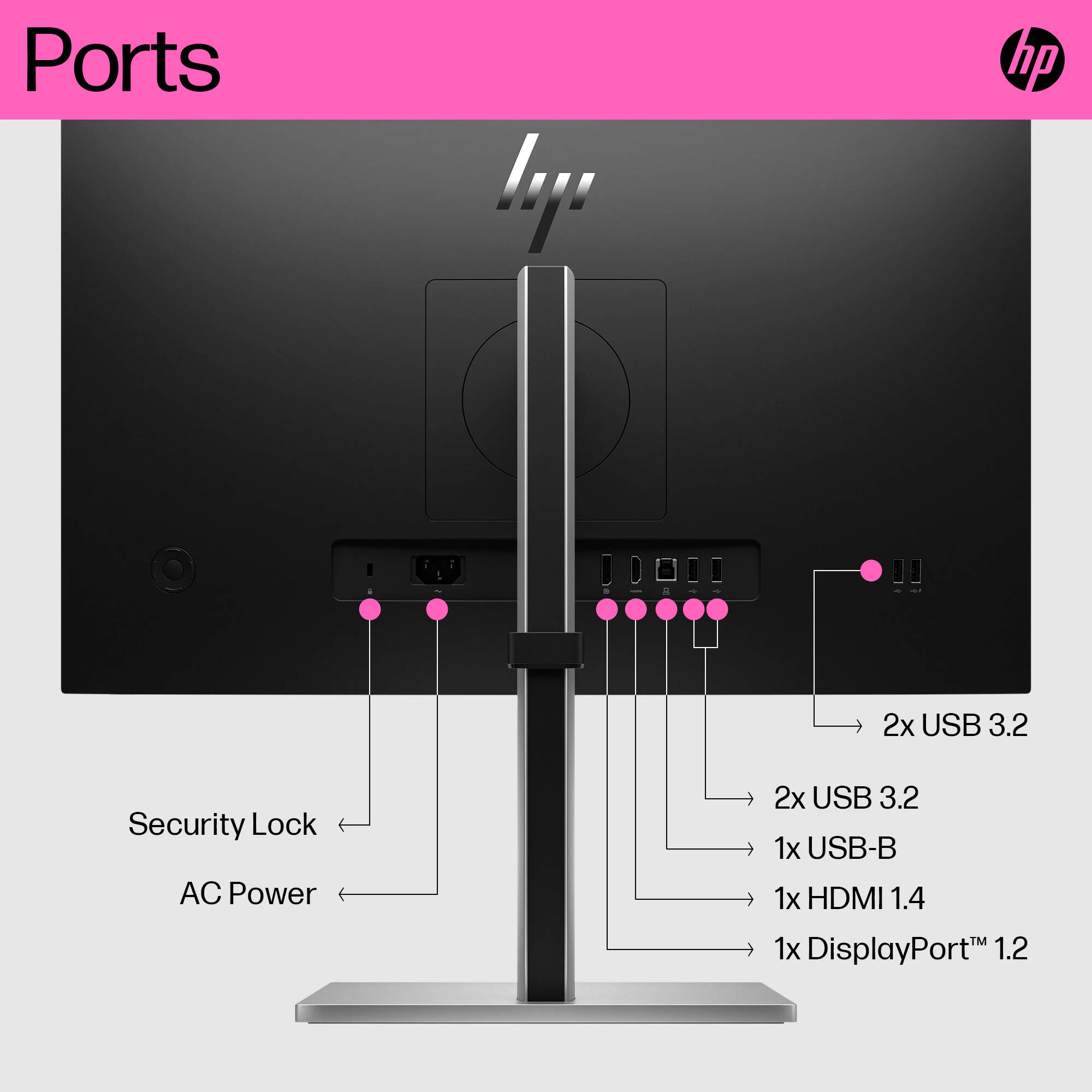 HP E24t G5 23.8-inch Full HD IPS touch monitor for business workstations — view 4
