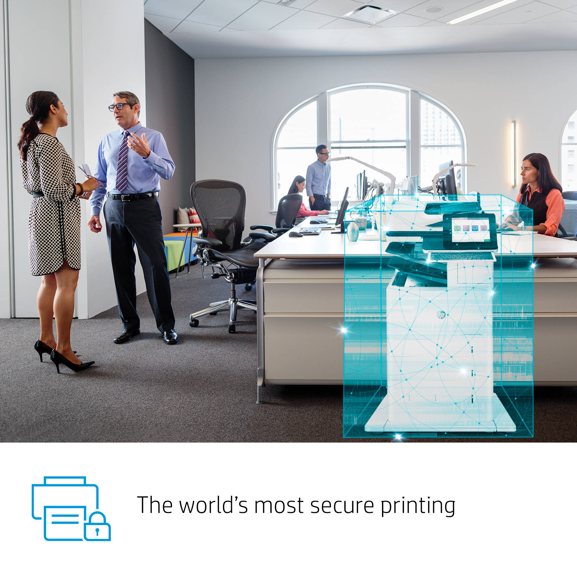 HP LaserJet Enterprise Flow MFP M635z monochrome laser multifunction printer for enterprise document workflows — view 15