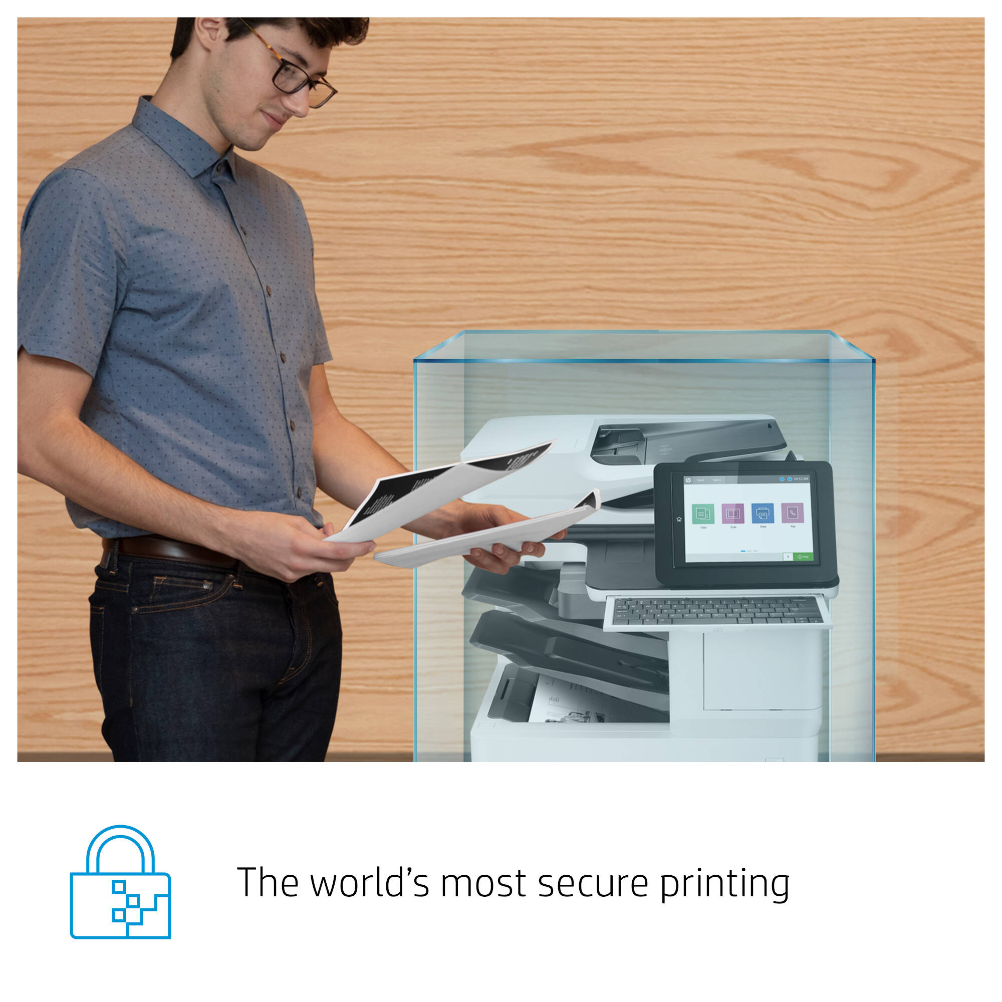 HP LaserJet Enterprise Flow MFP M635z monochrome laser multifunction printer for enterprise document workflows — view 7