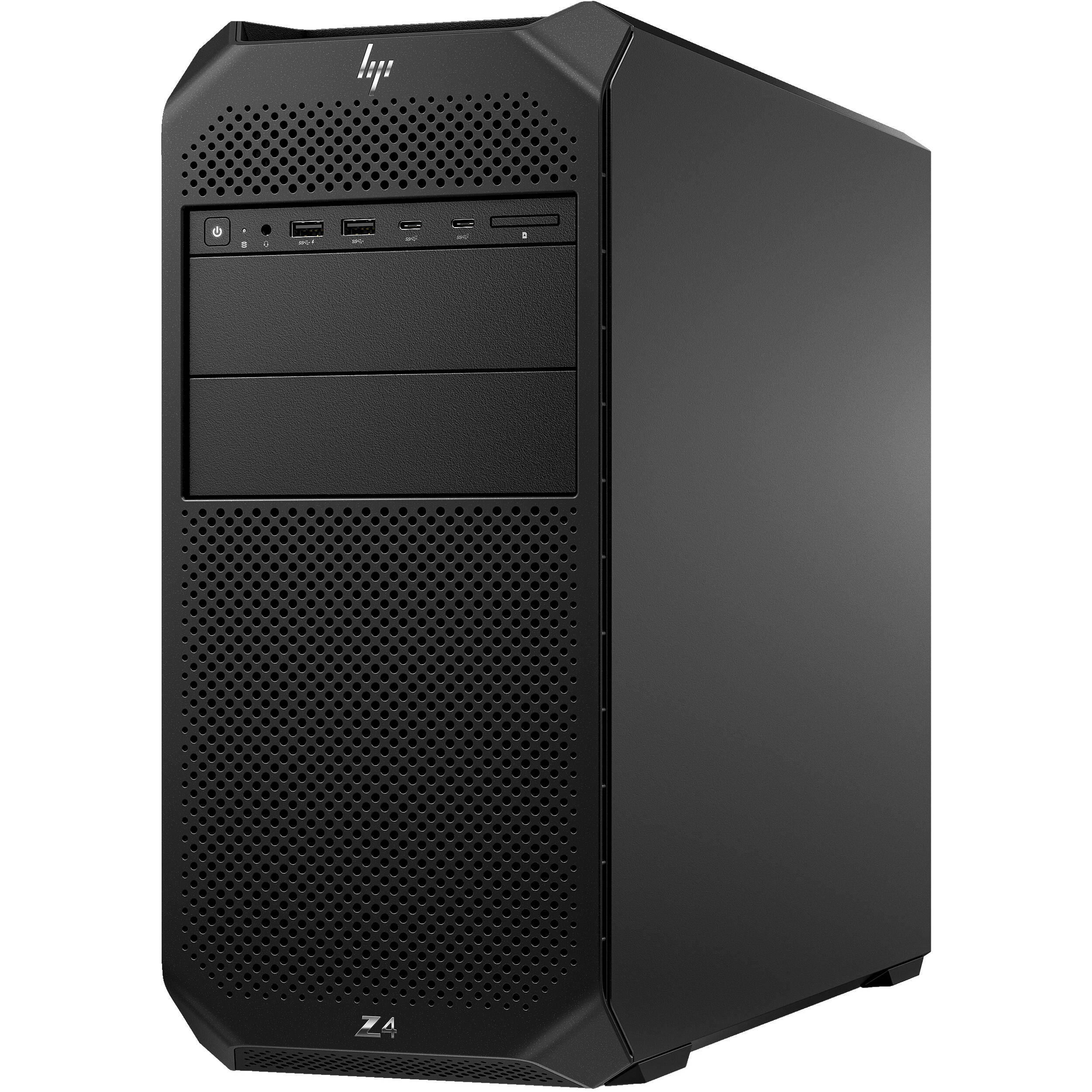 HP Z4 G5 Tower workstation with Intel Xeon W3-2423, 16 GB memory, 512 GB SSD, and NVIDIA T400 graphics — view 3