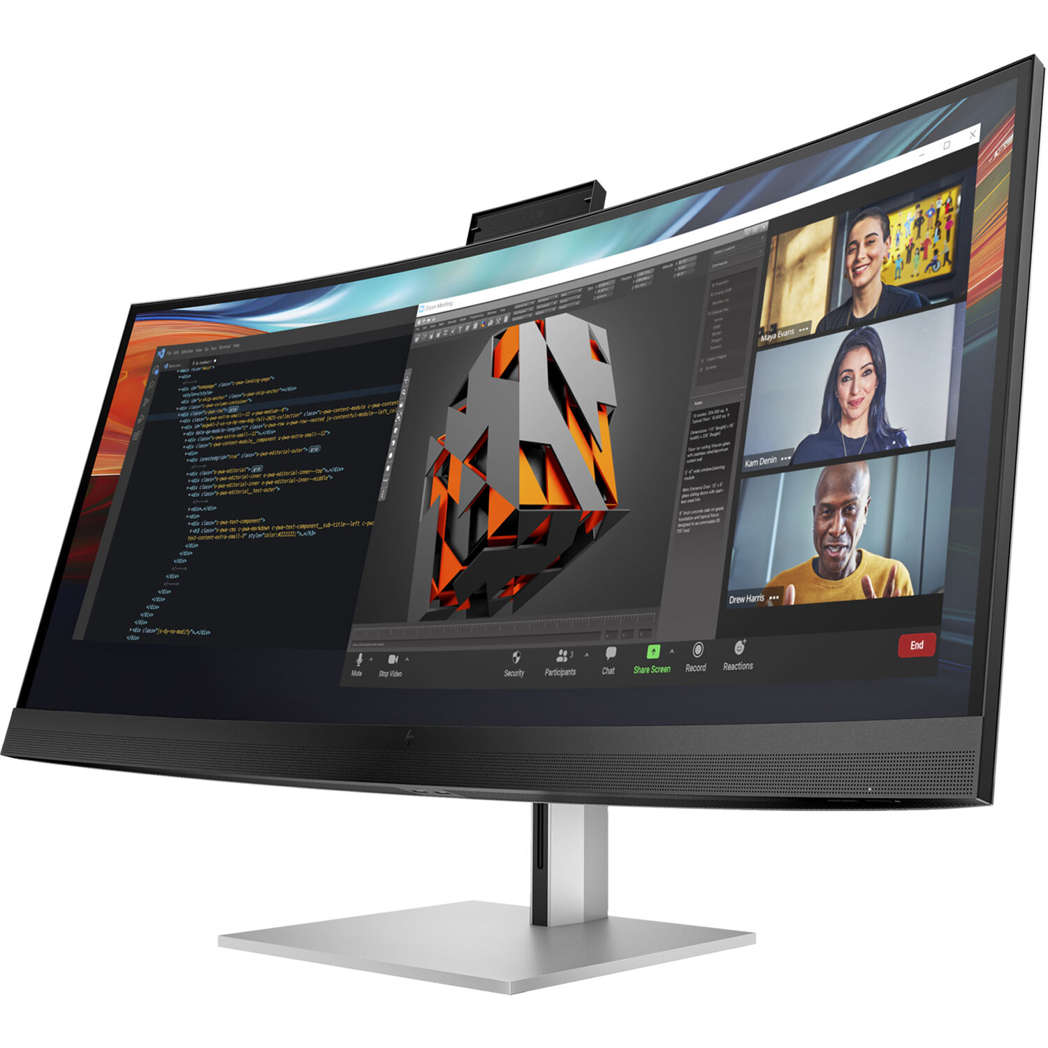 HP S7 Pro 740pm 40-inch 5K2K ultrawide conference monitor for meeting rooms — view 3
