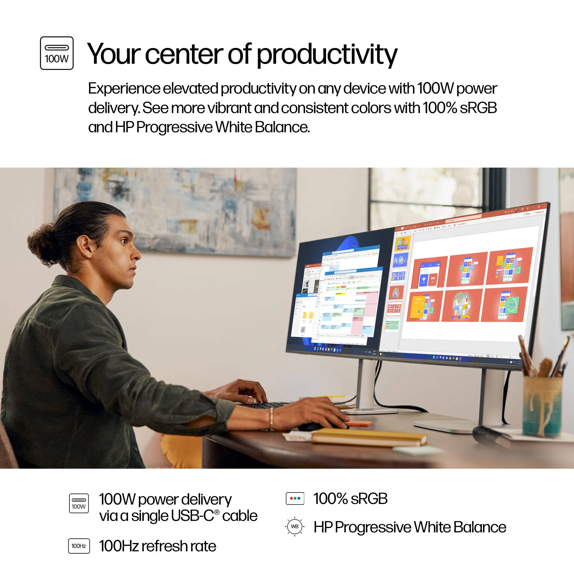 HP S5 Pro 527pu 27-inch QHD IPS monitor with USB-C connectivity — view 10