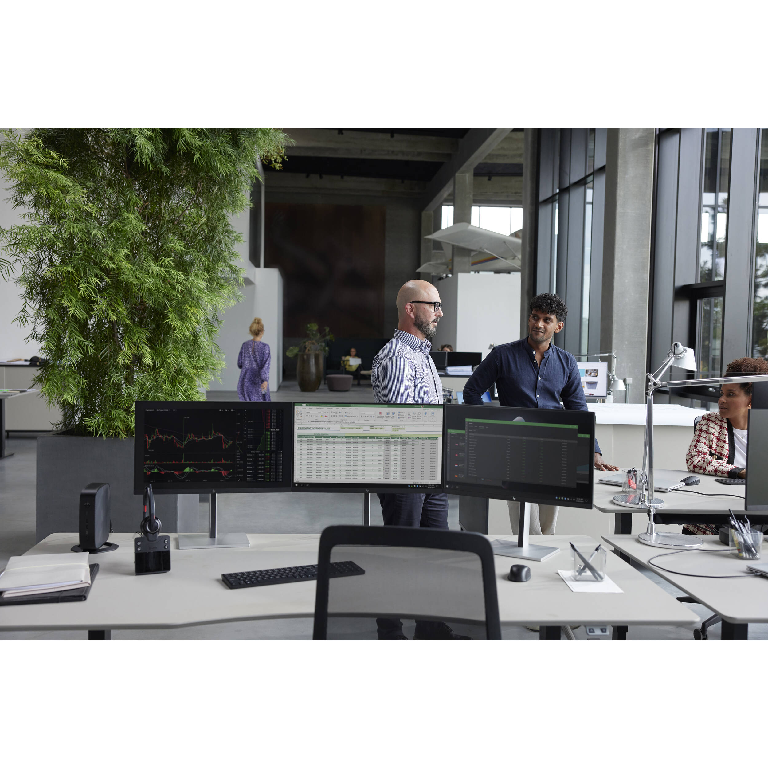 HP Elite t755 desktop thin client with Ryzen V2546, 64 GB RAM, Windows 10, and security slot — view 6