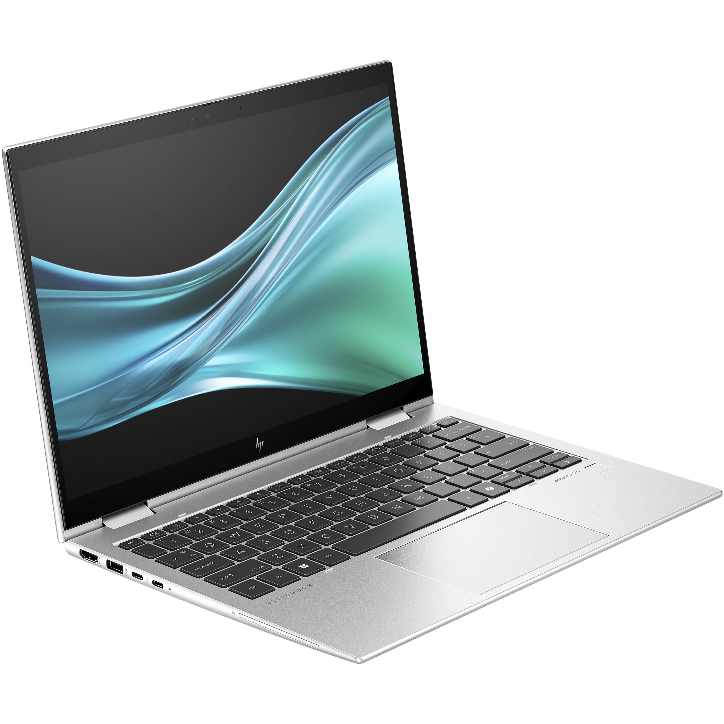 HP Elite x360 830 G11 2-in-1 laptop with 13.3-inch WUXGA touchscreen in Natural Silver — view 3