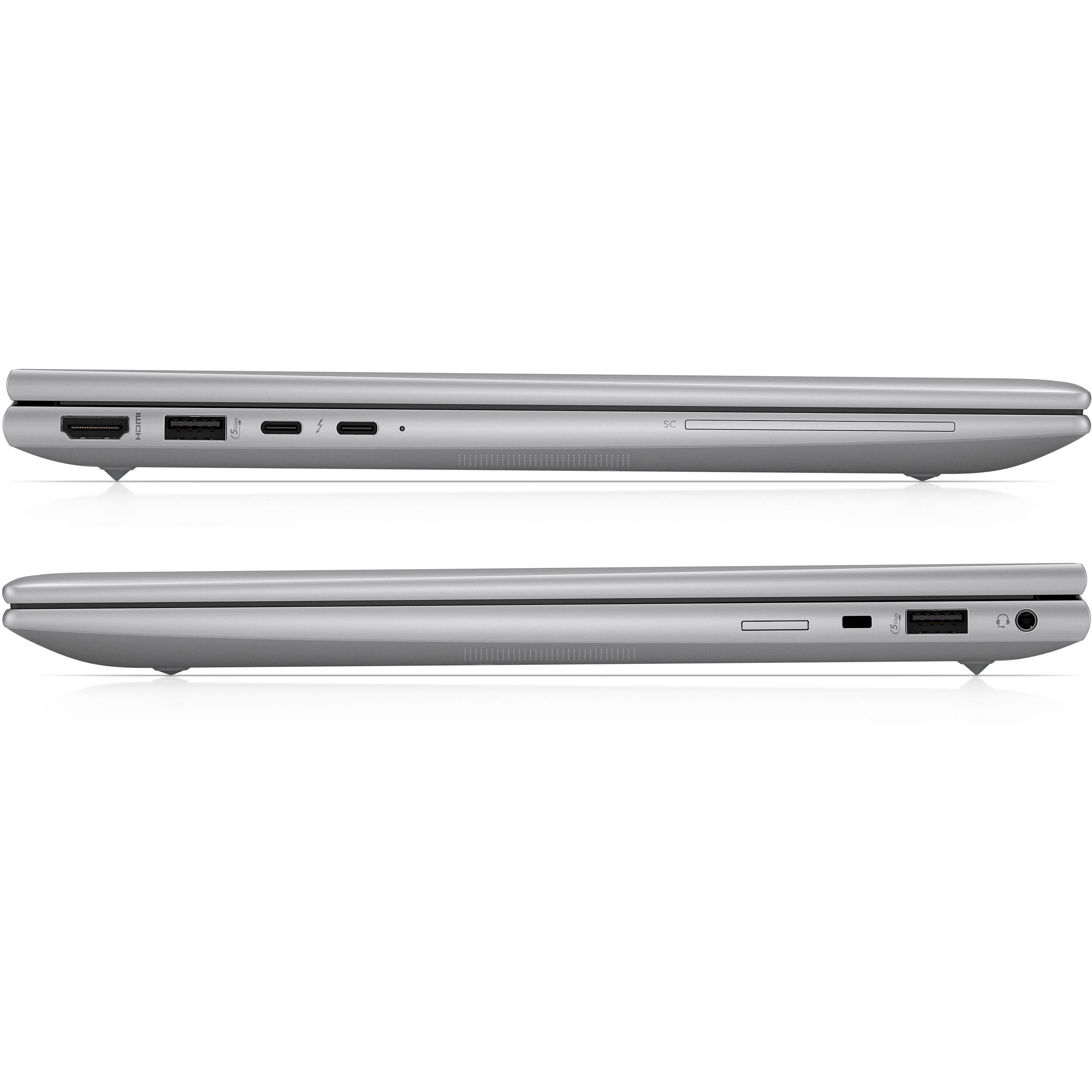 HP ZBook Firefly 14 G11 mobile workstation with 14-inch WUXGA display, Ryzen 9 PRO, and silver finish — view 7