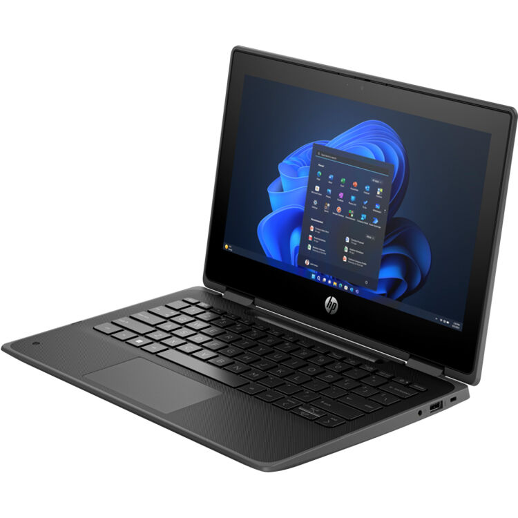 HP Fortis Flip G1i 11.6-inch 2-in-1 touchscreen laptop in Jet Black for education use — view 4