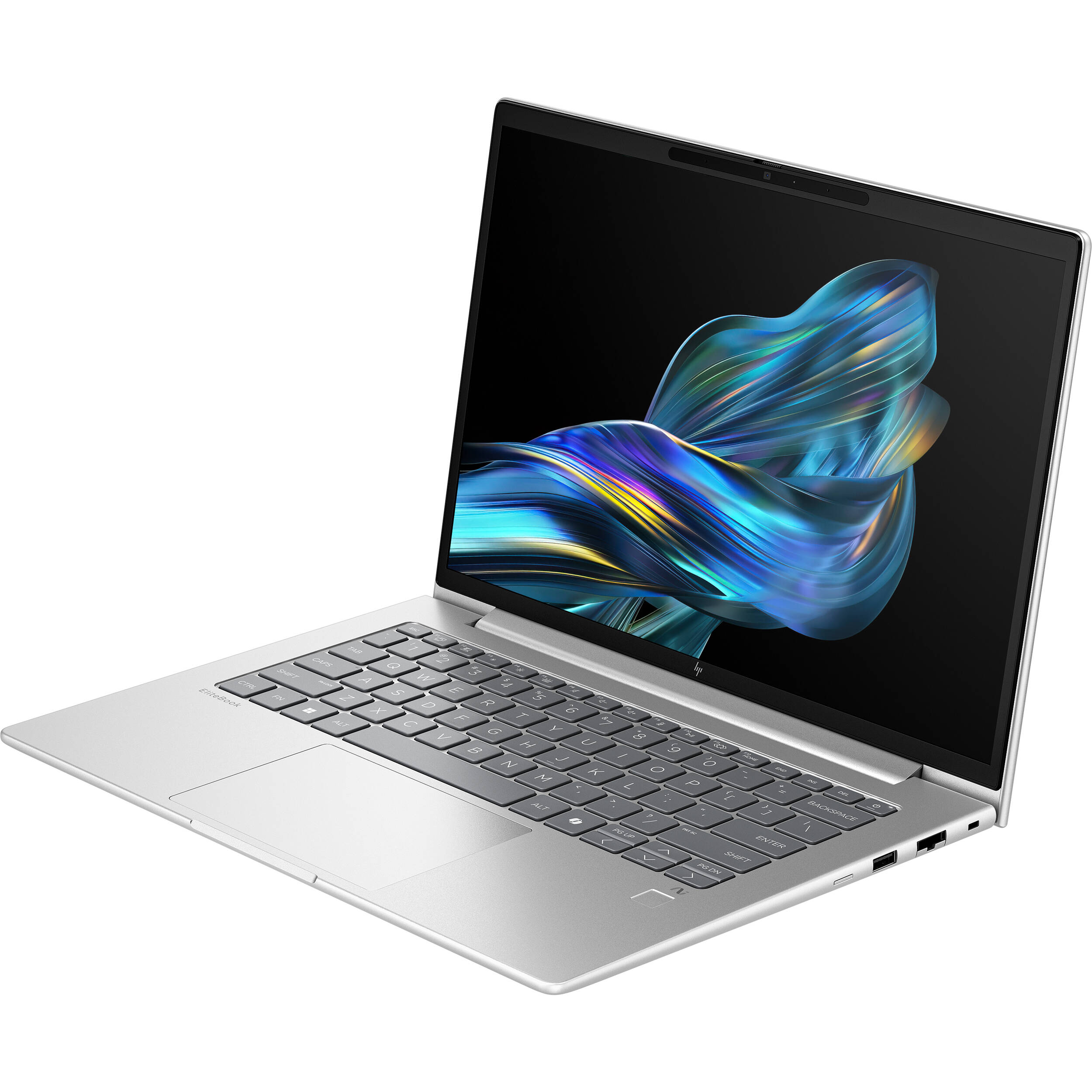 HP EliteBook 6 G1q AI 14-inch business laptop with WUXGA display and silver chassis — view 3