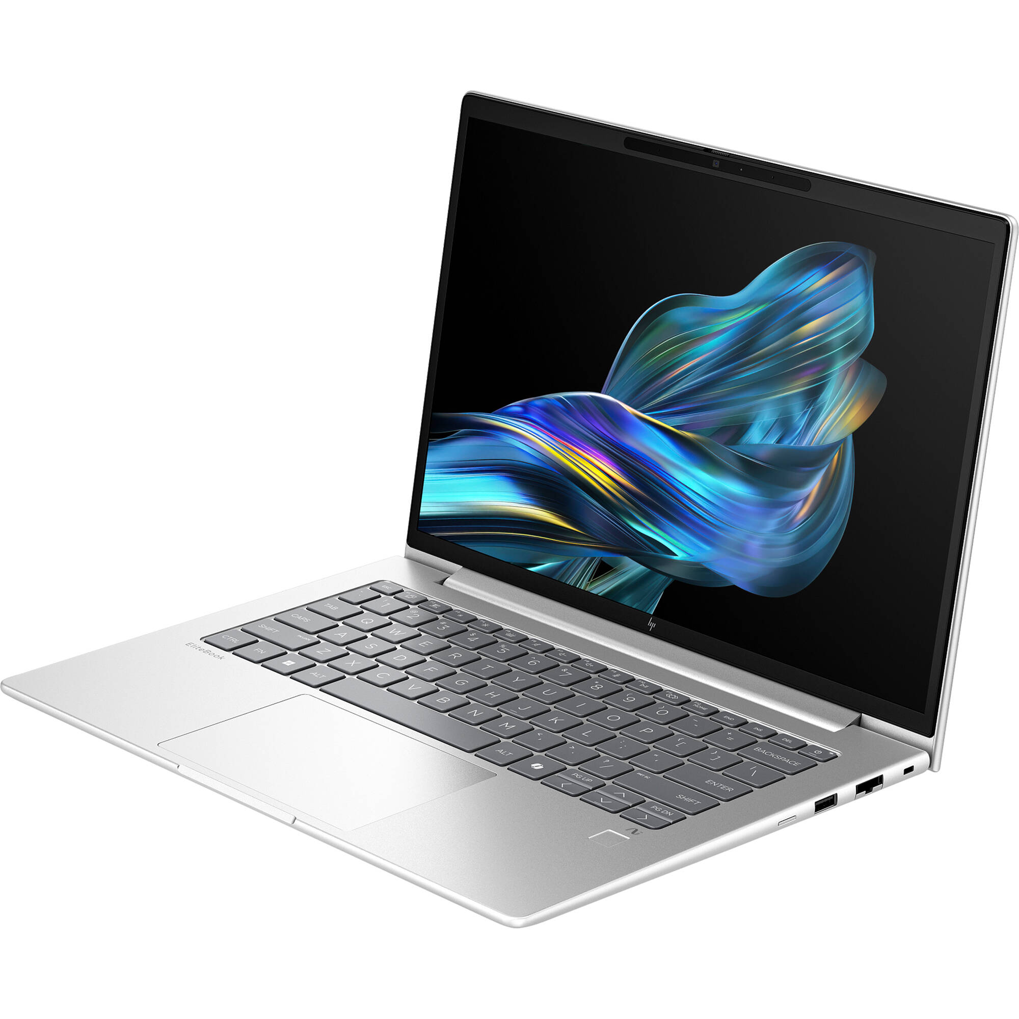 HP EliteBook 6 G1q AI 14-inch business laptop with WUXGA display and silver chassis — view 5