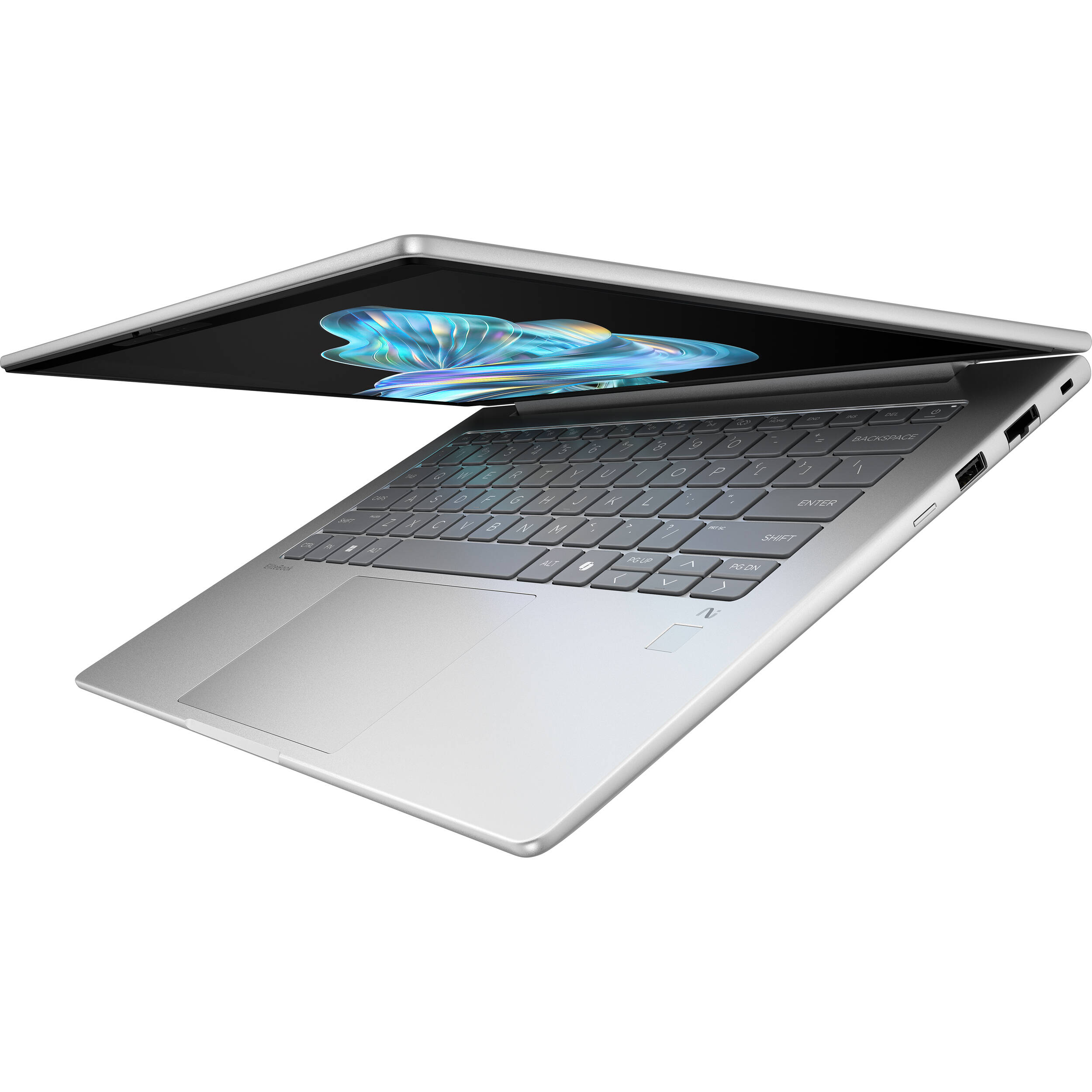 HP EliteBook 6 G1q AI 14-inch business laptop with WUXGA display and silver chassis — view 6